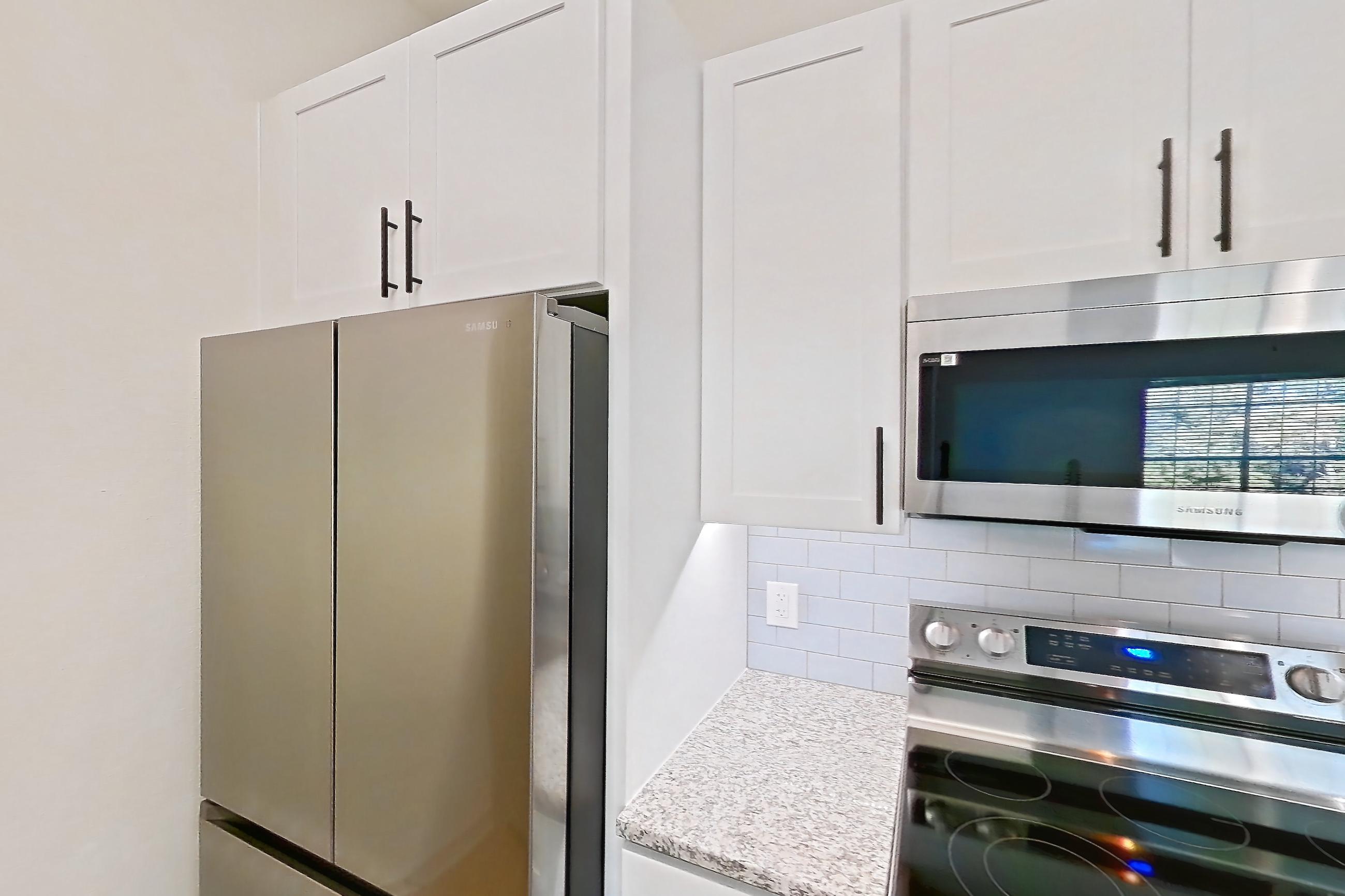 Kitchen in a A2R - Crossroads floor plan apartment, representative of Apartment 11209 at Cortland Wortham