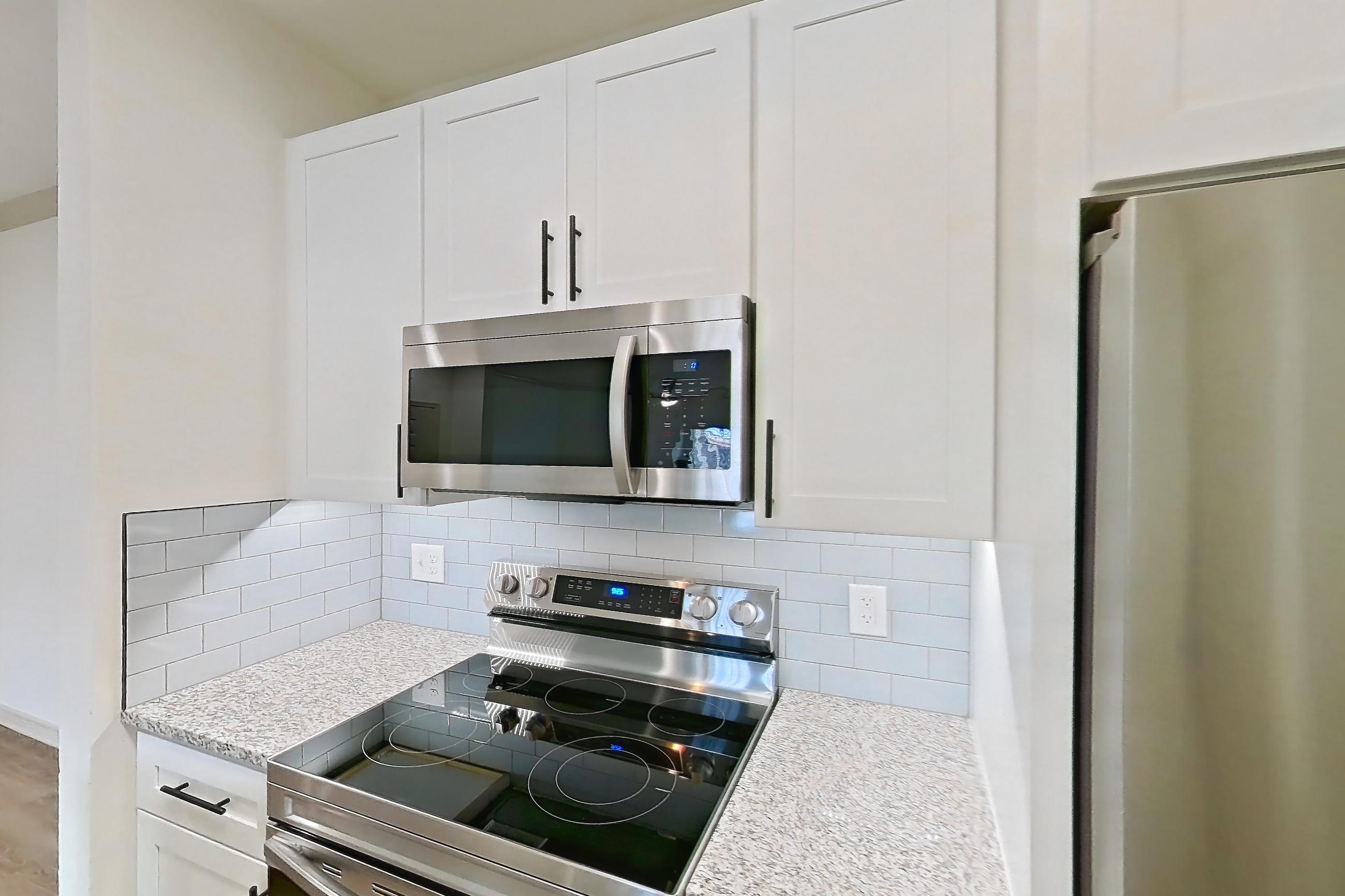 Kitchen in a A3R - Copperfield floor plan apartment, representative of Apartment 17110 at Cortland Wortham