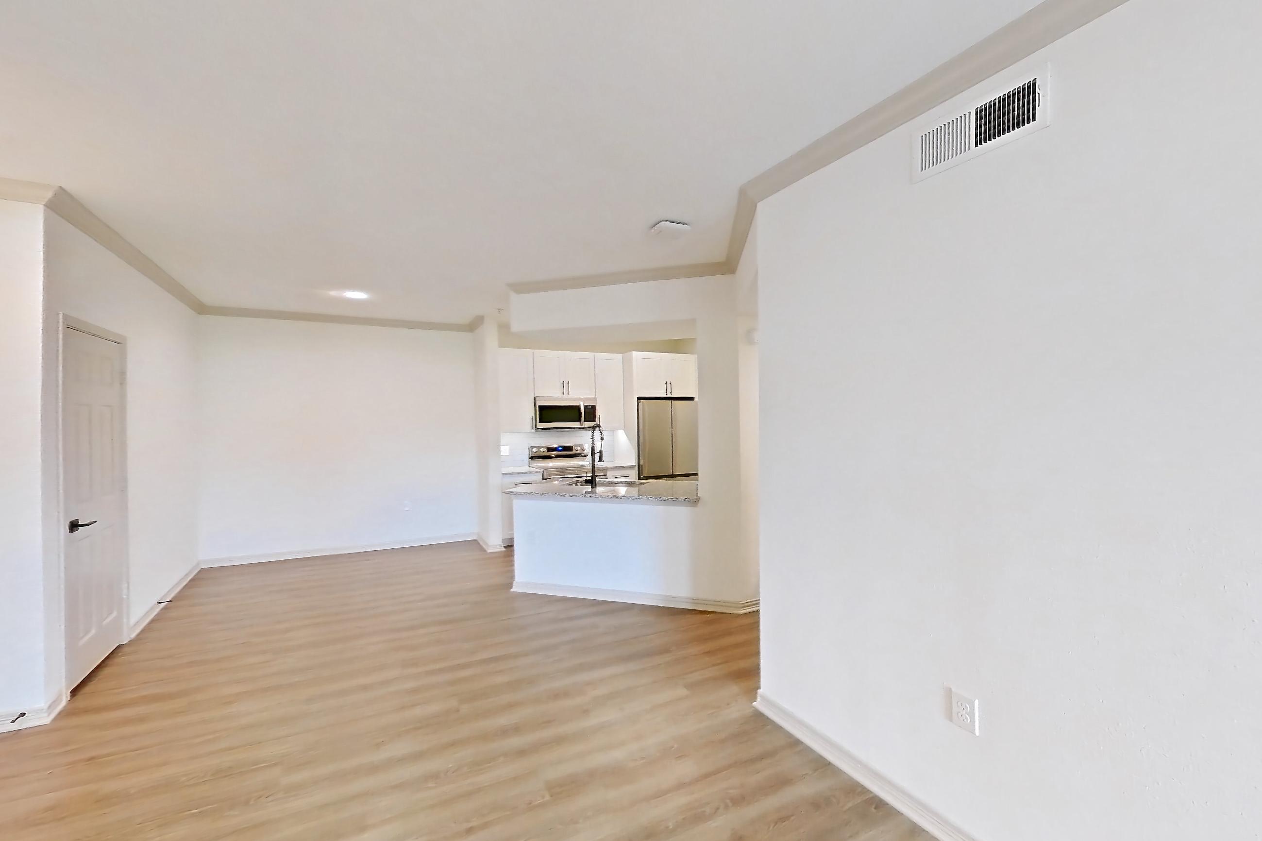 Living room in a A3R - Copperfield floor plan apartment, representative of Apartment 17110 at Cortland Wortham