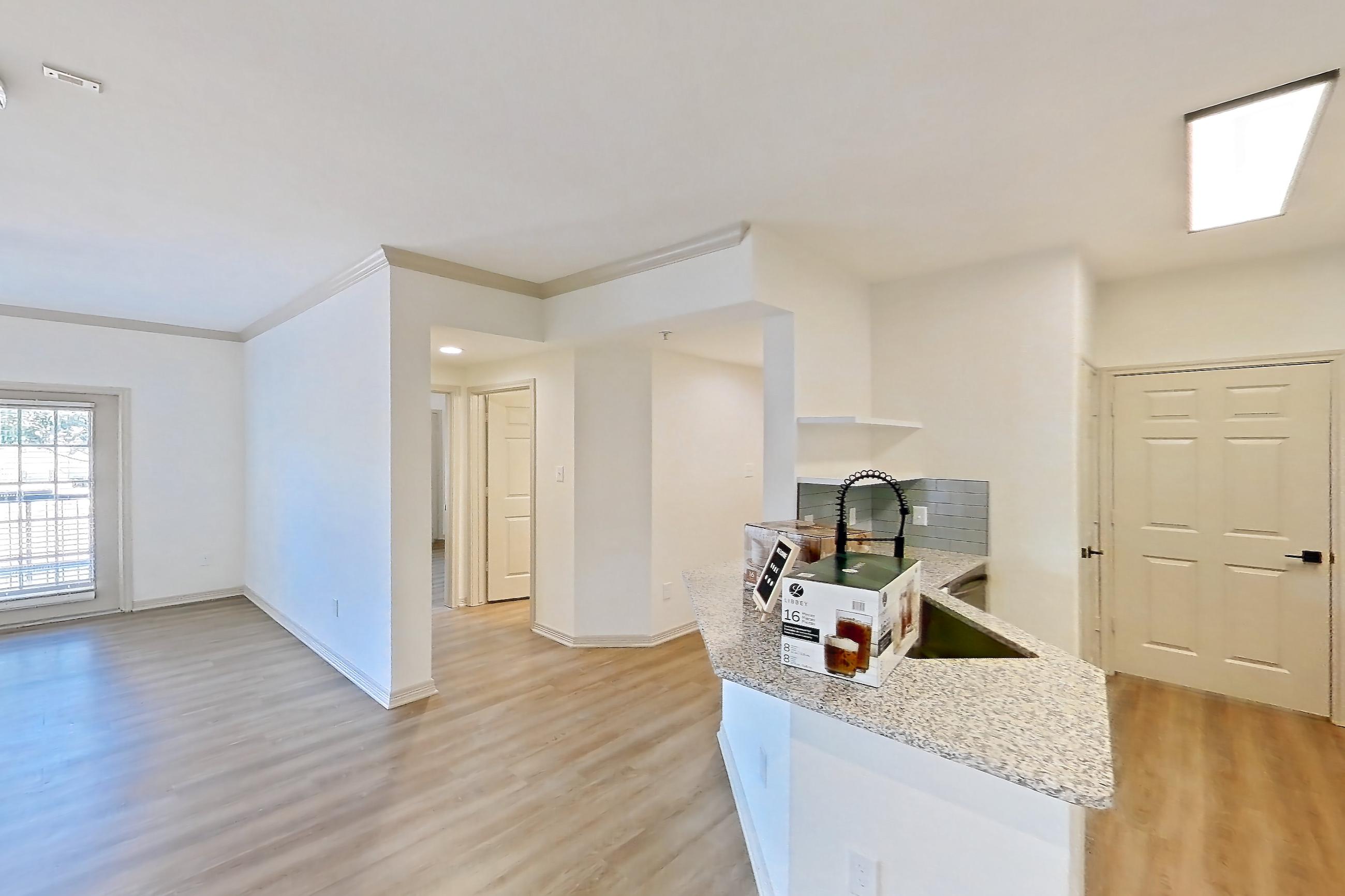 Dining room in a B2R - Stonegate floor plan apartment, representative of Apartment 2309 at Cortland Wortham