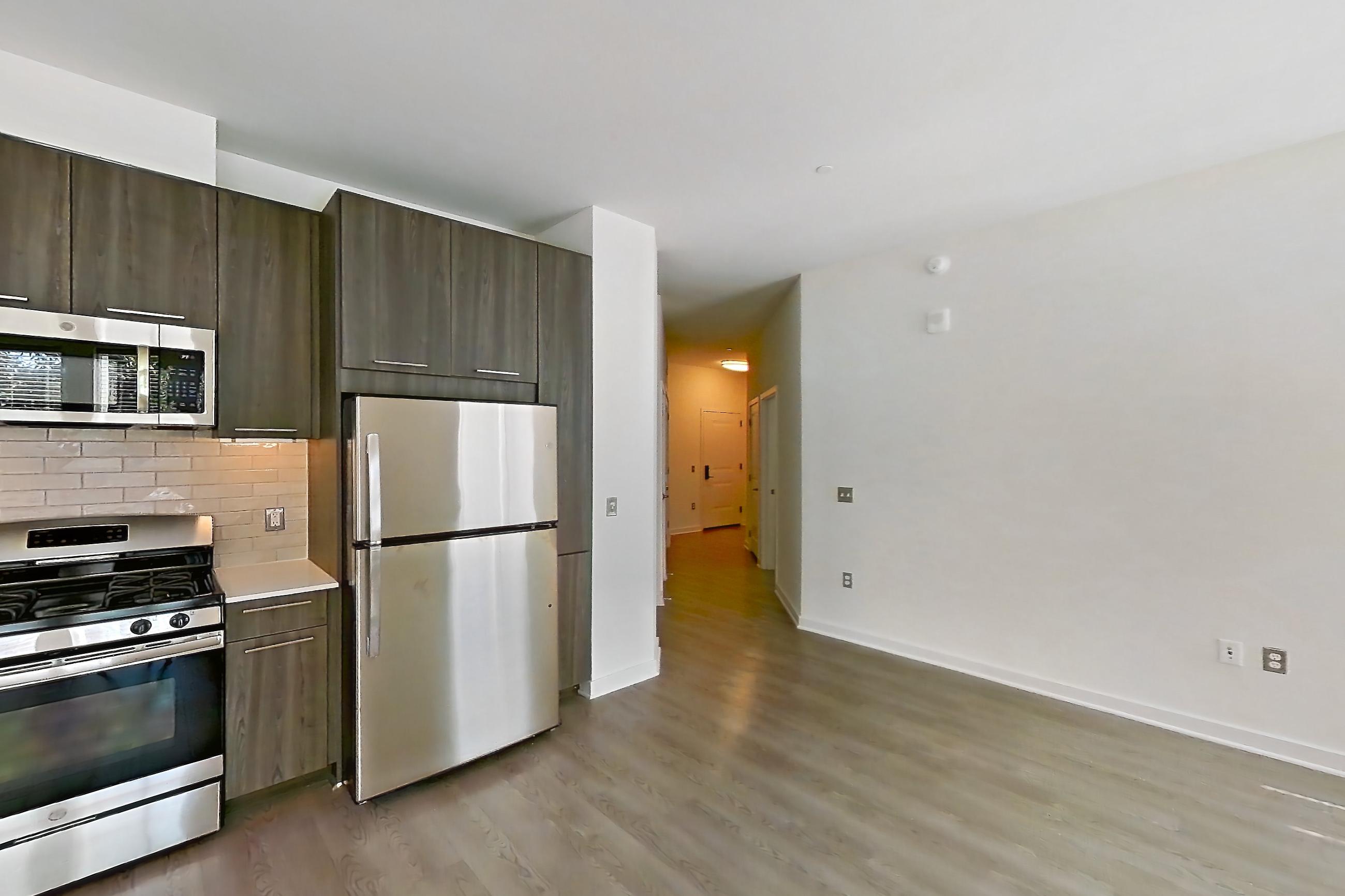 Living room in a B12 floor plan apartment, representative of Apartment 317S at Cortland Columbia Pike