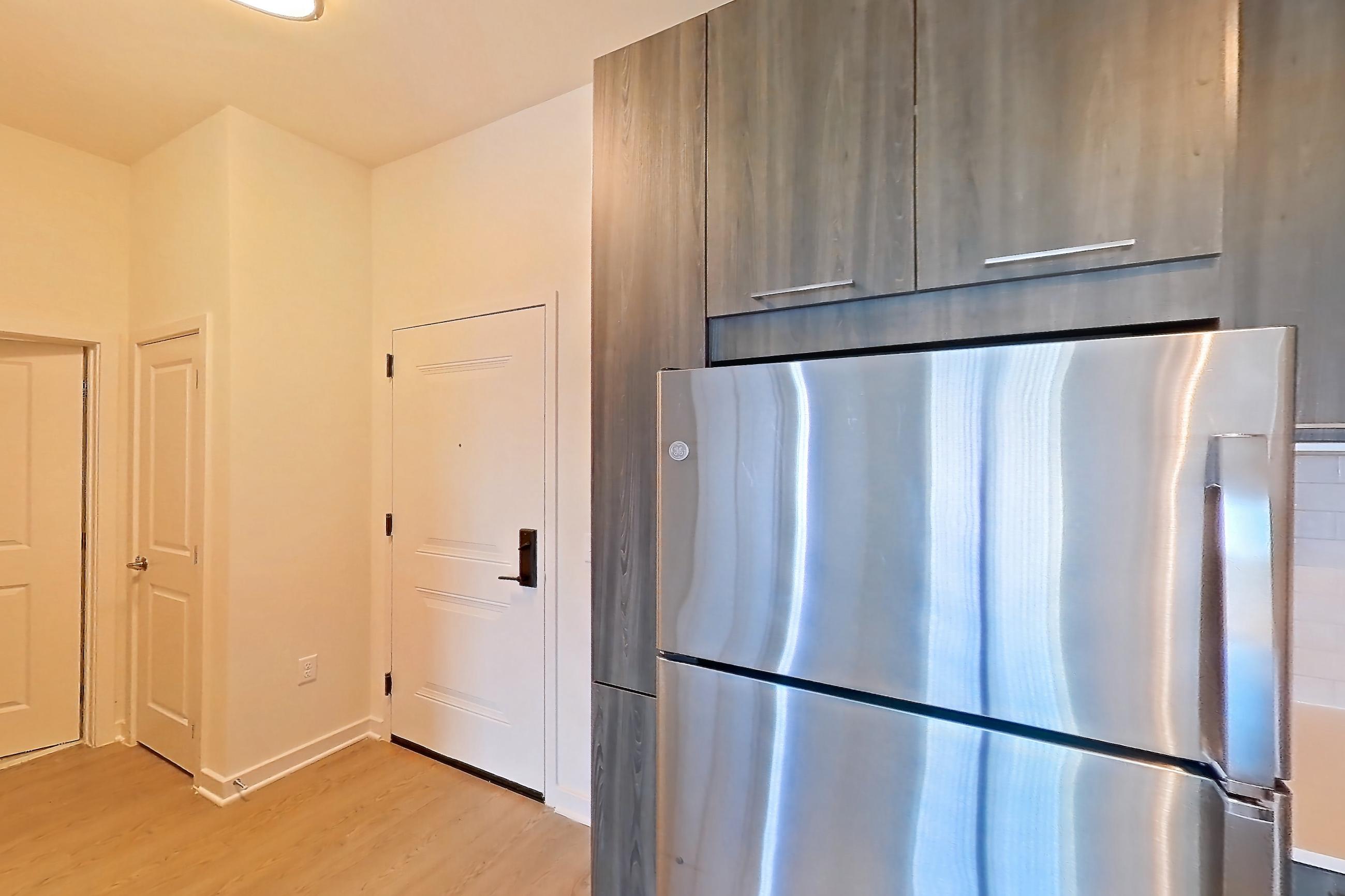 Kitchen in a B2 floor plan apartment, representative of Apartment 460 at Cortland Columbia Pike