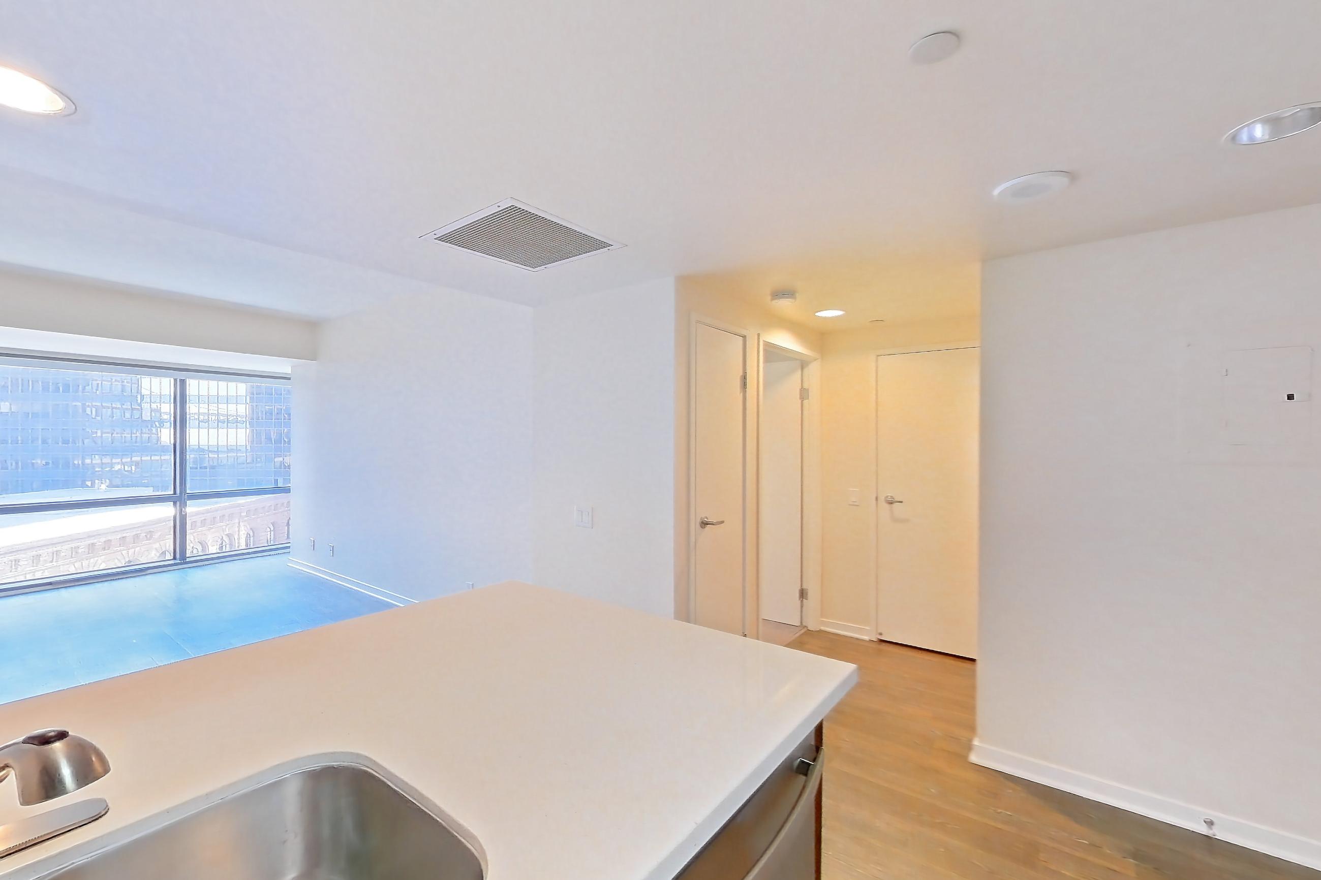 Kitchen in Apartment 1008 at The Towers at Rincon Apartments, Golden Gate 3 floor plan