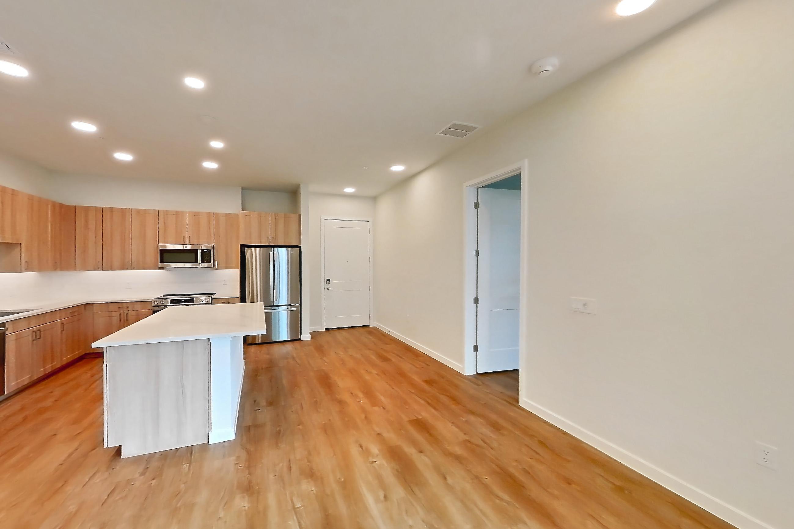 Living space in Apartment 256 at Lantower Bayside, B3 floor plan