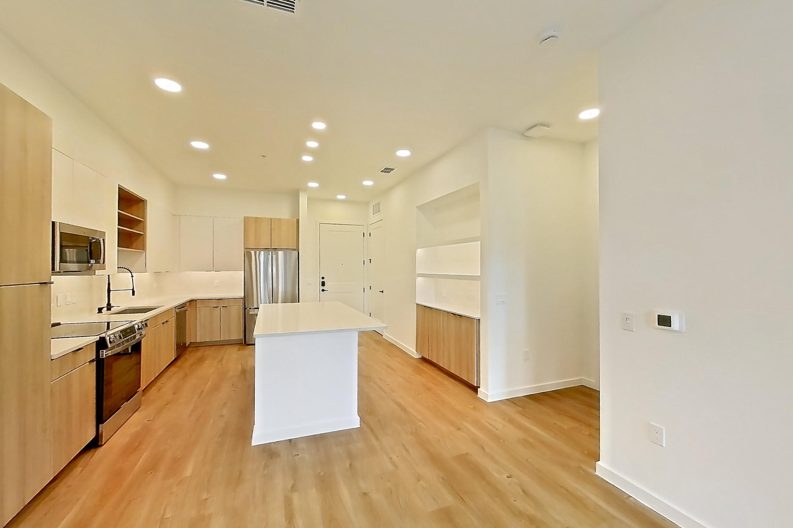 Living room in Apartment 207 at Lantower Sunrise, A2 floor plan