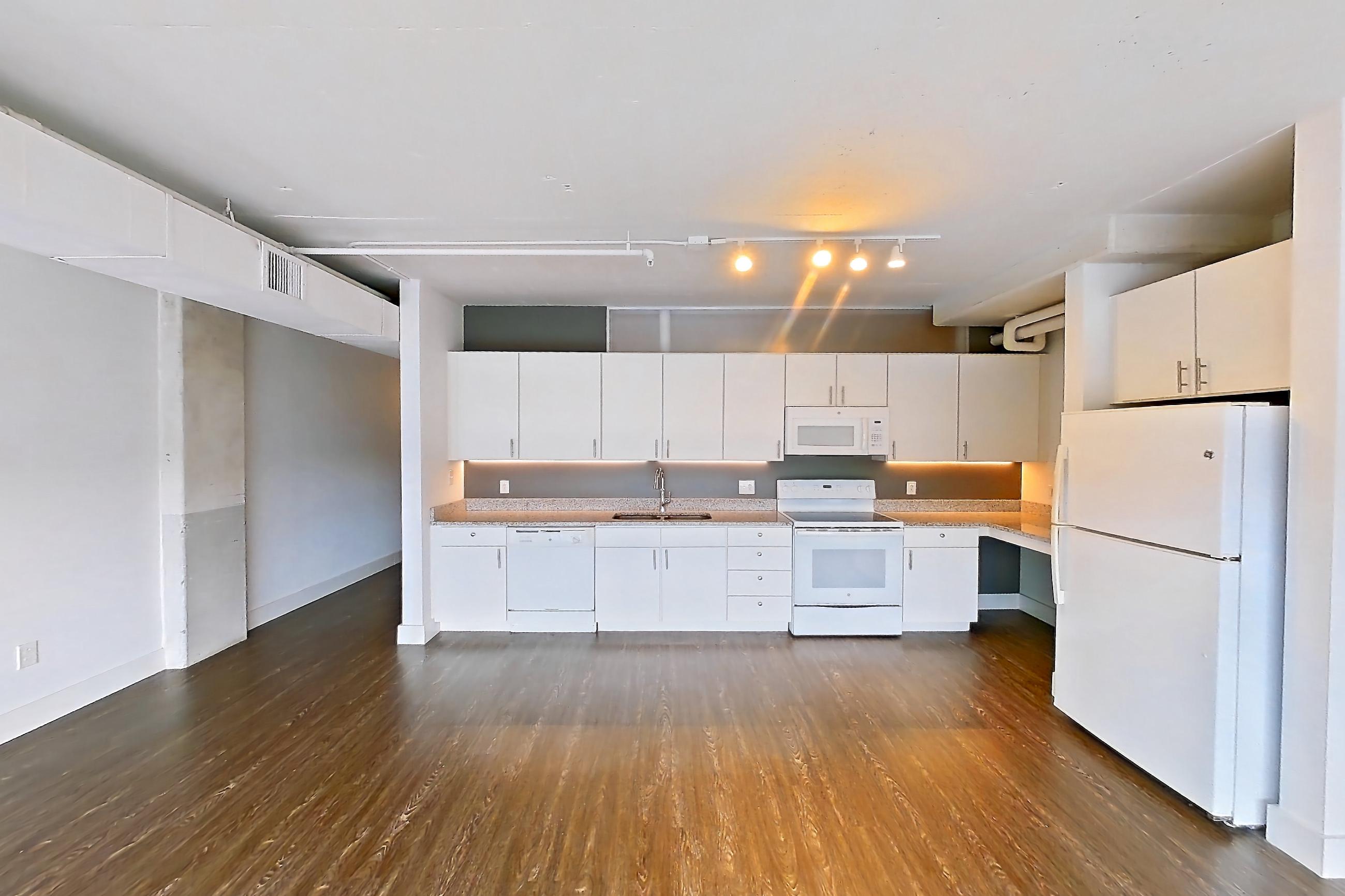 Living space, Apartment 711 at Parcels at Concourse