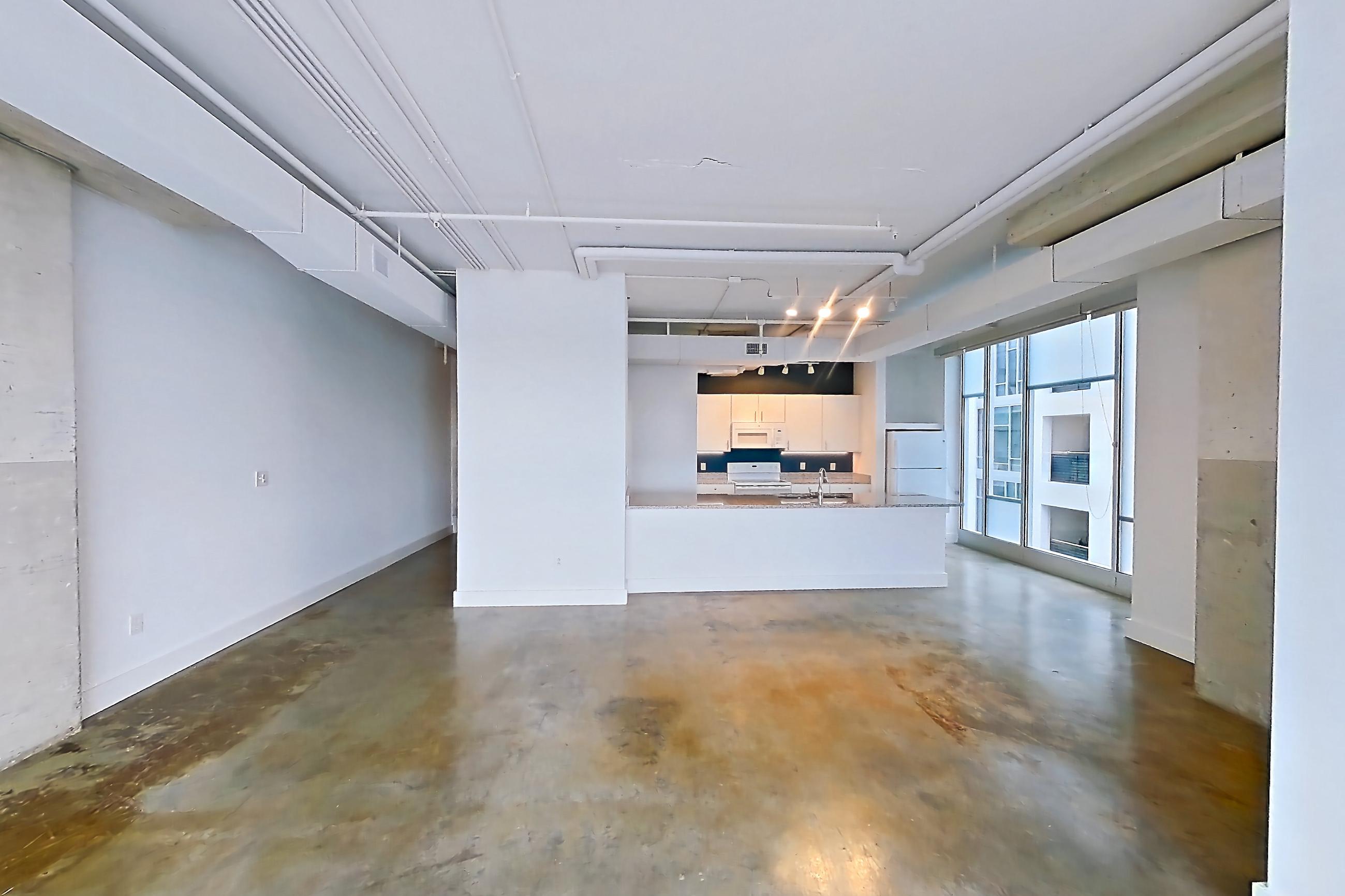 Living space, Apartment 917 at Parcels at Concourse