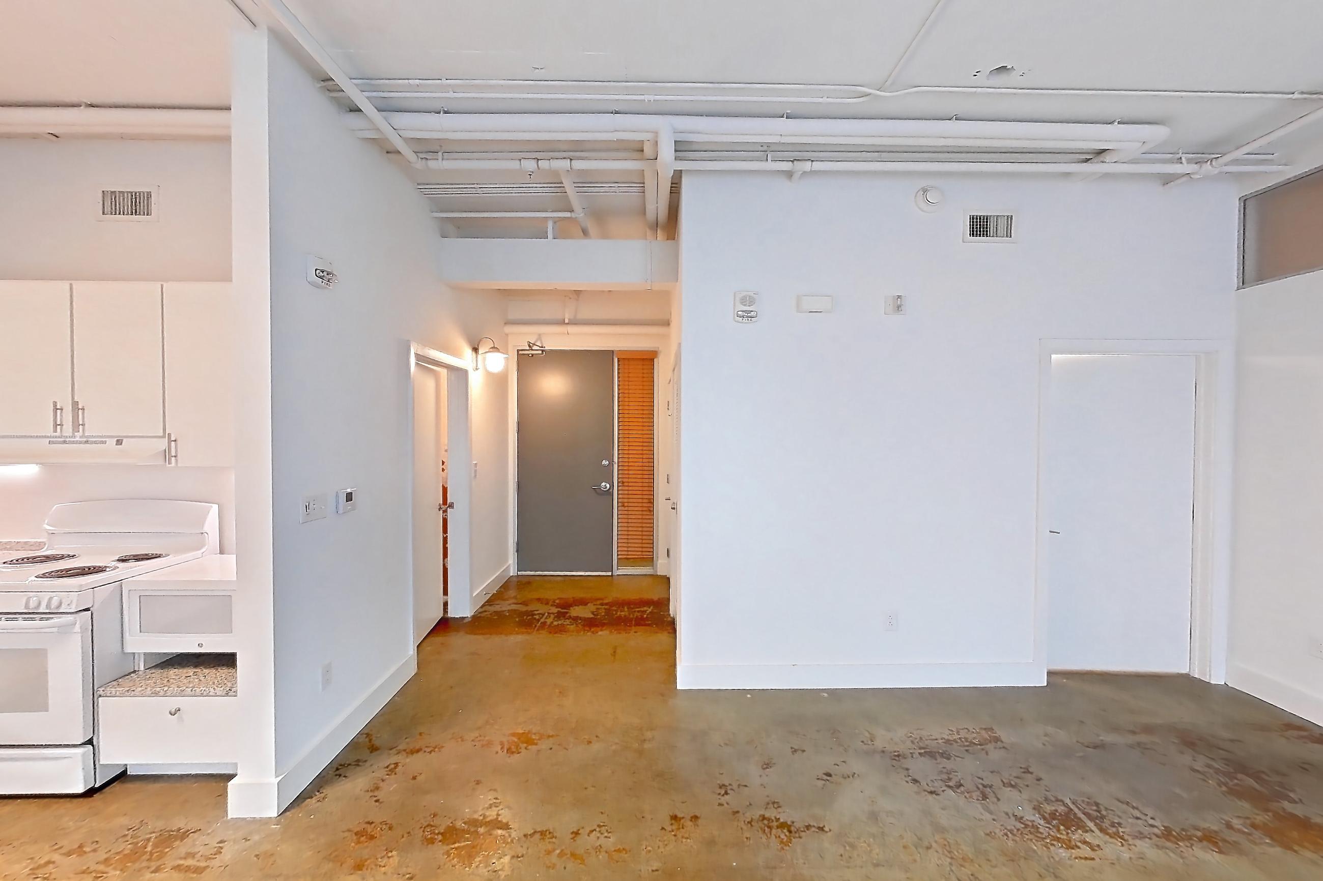 Living space, Apartment 819 at Parcels at Concourse