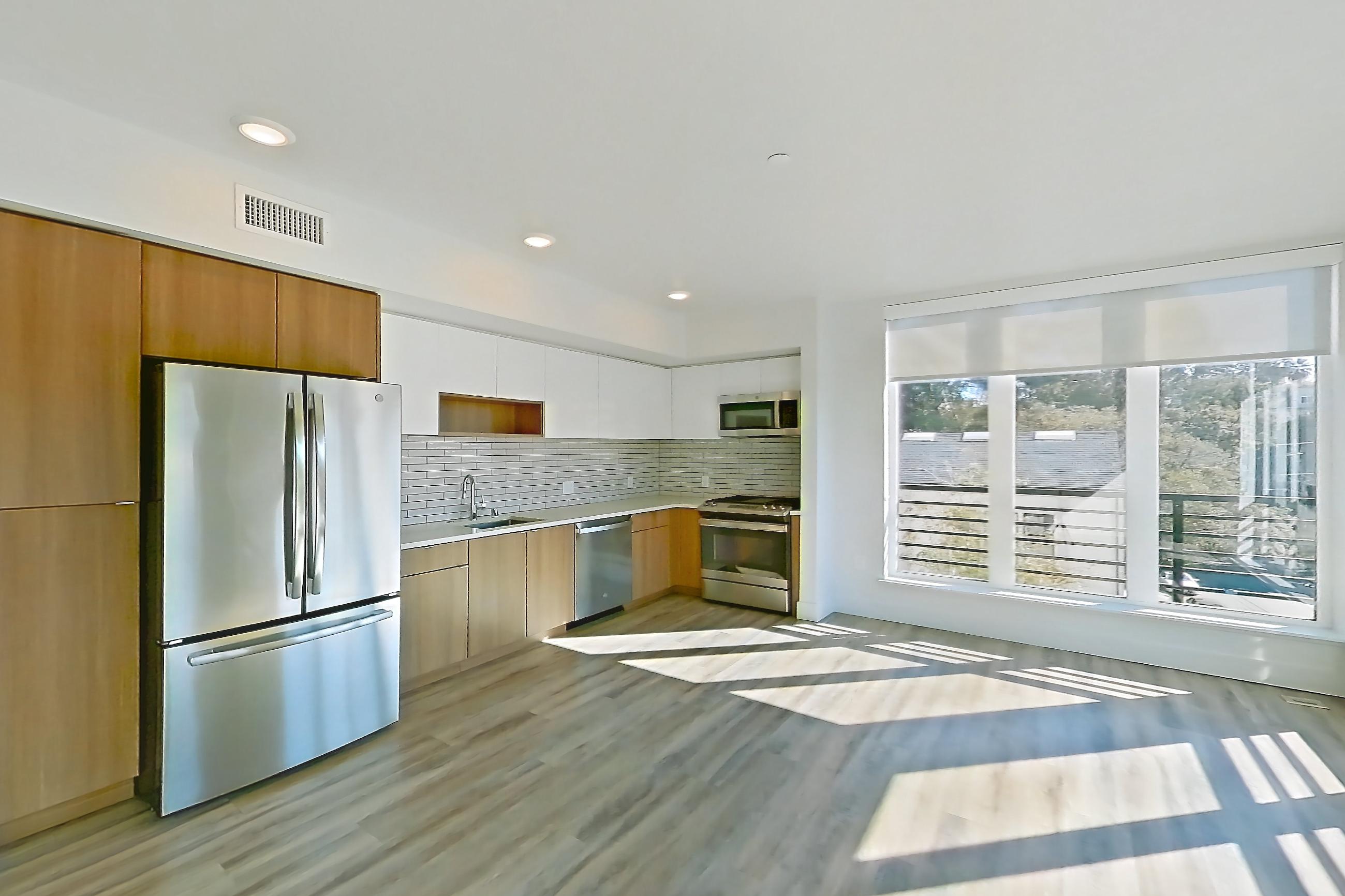 Living room, Apartment 211 at Assembly