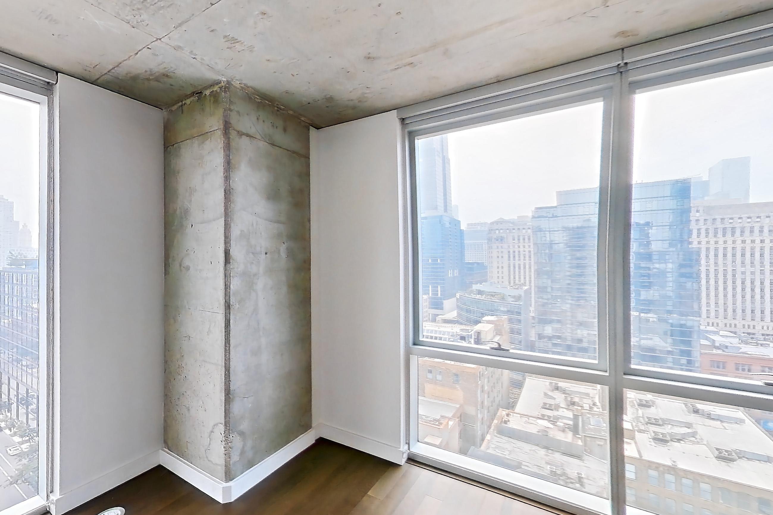 Living room with city view and skyline view, Apartment 1810 at 220 WIL
