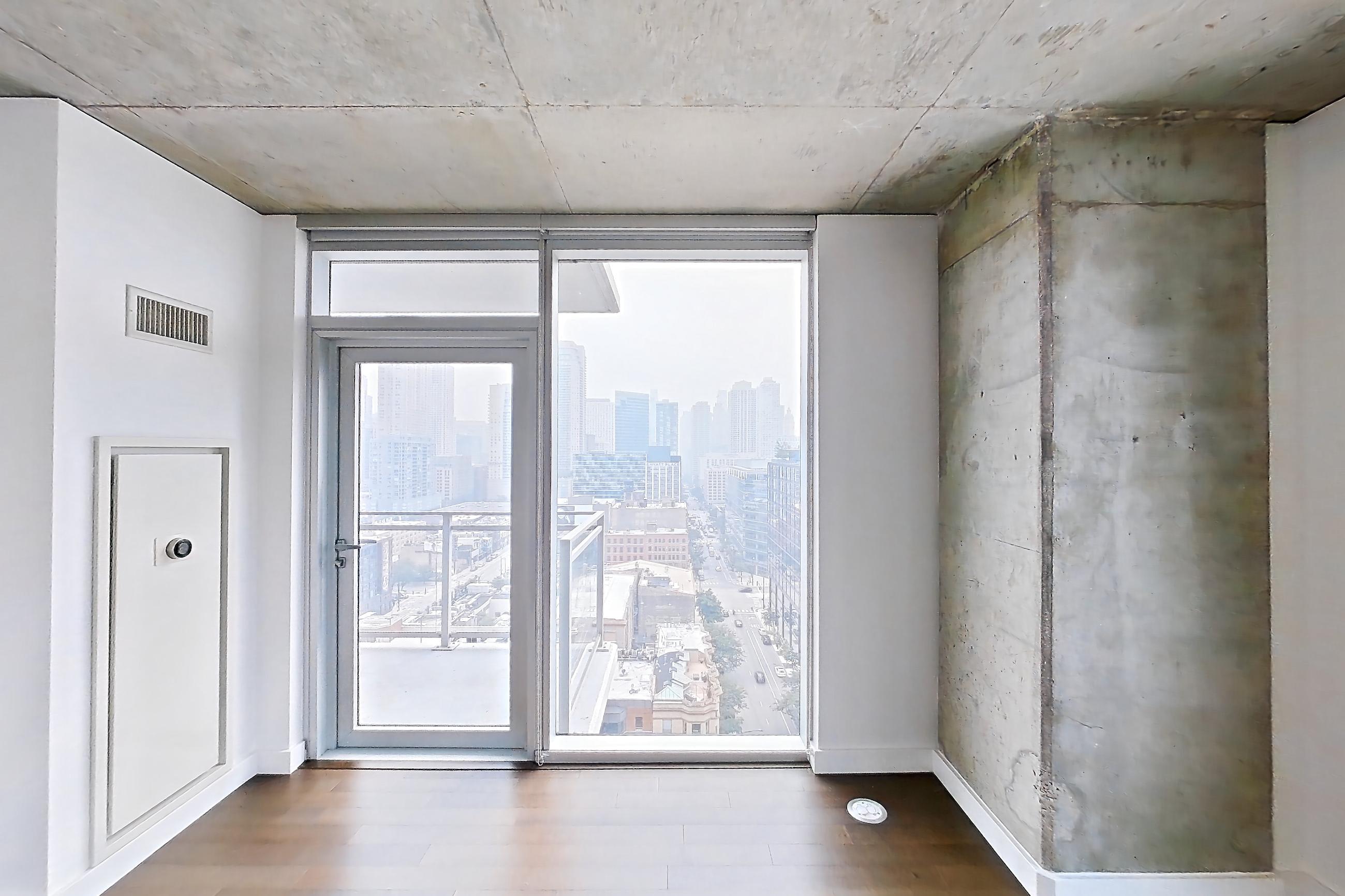 Living room with city view and skyline view, Apartment 1810 at 220 WIL