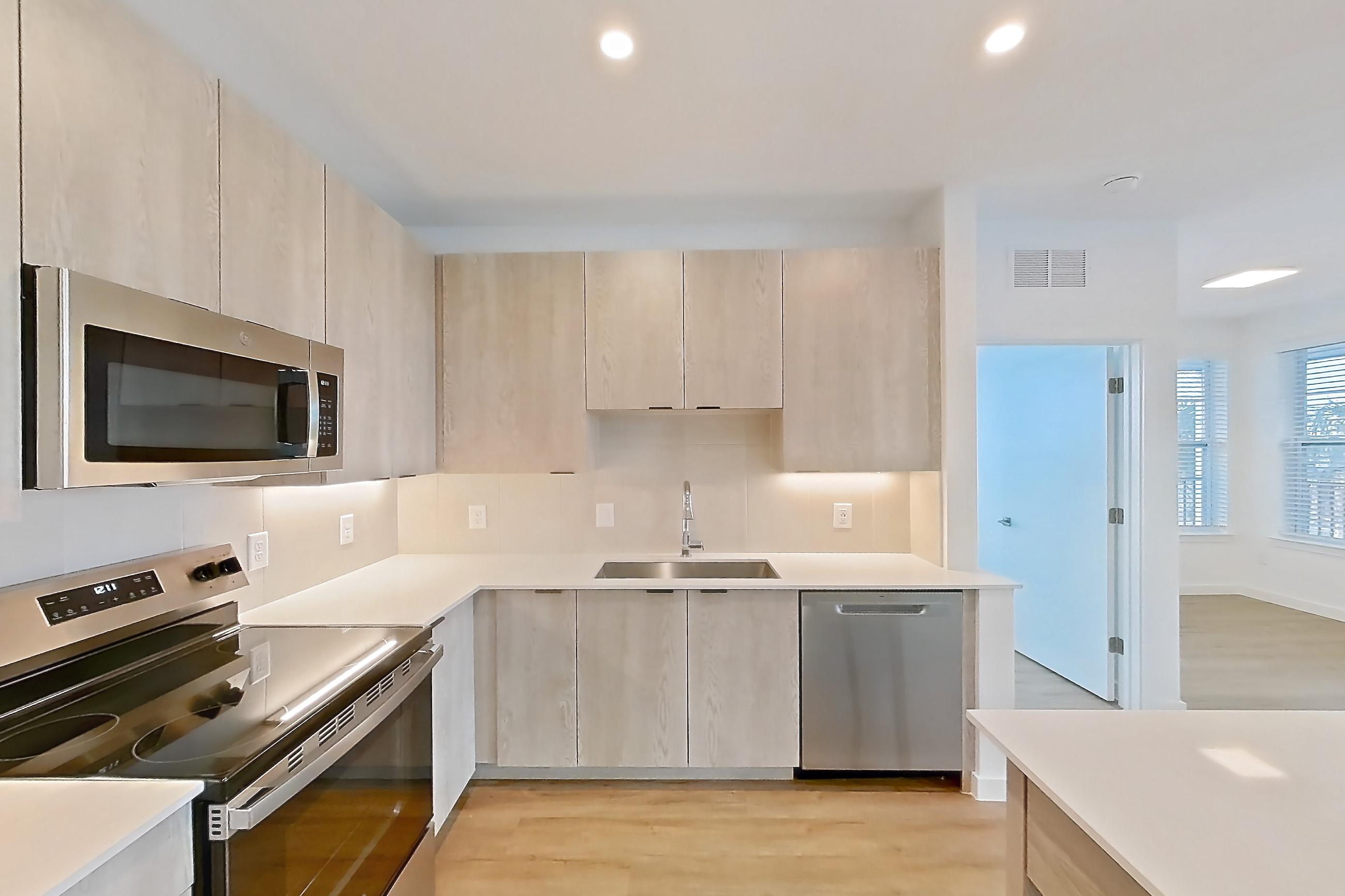 Kitchen in Apartment 1221 at Caroline Anclote Harbor, B2 floor plan