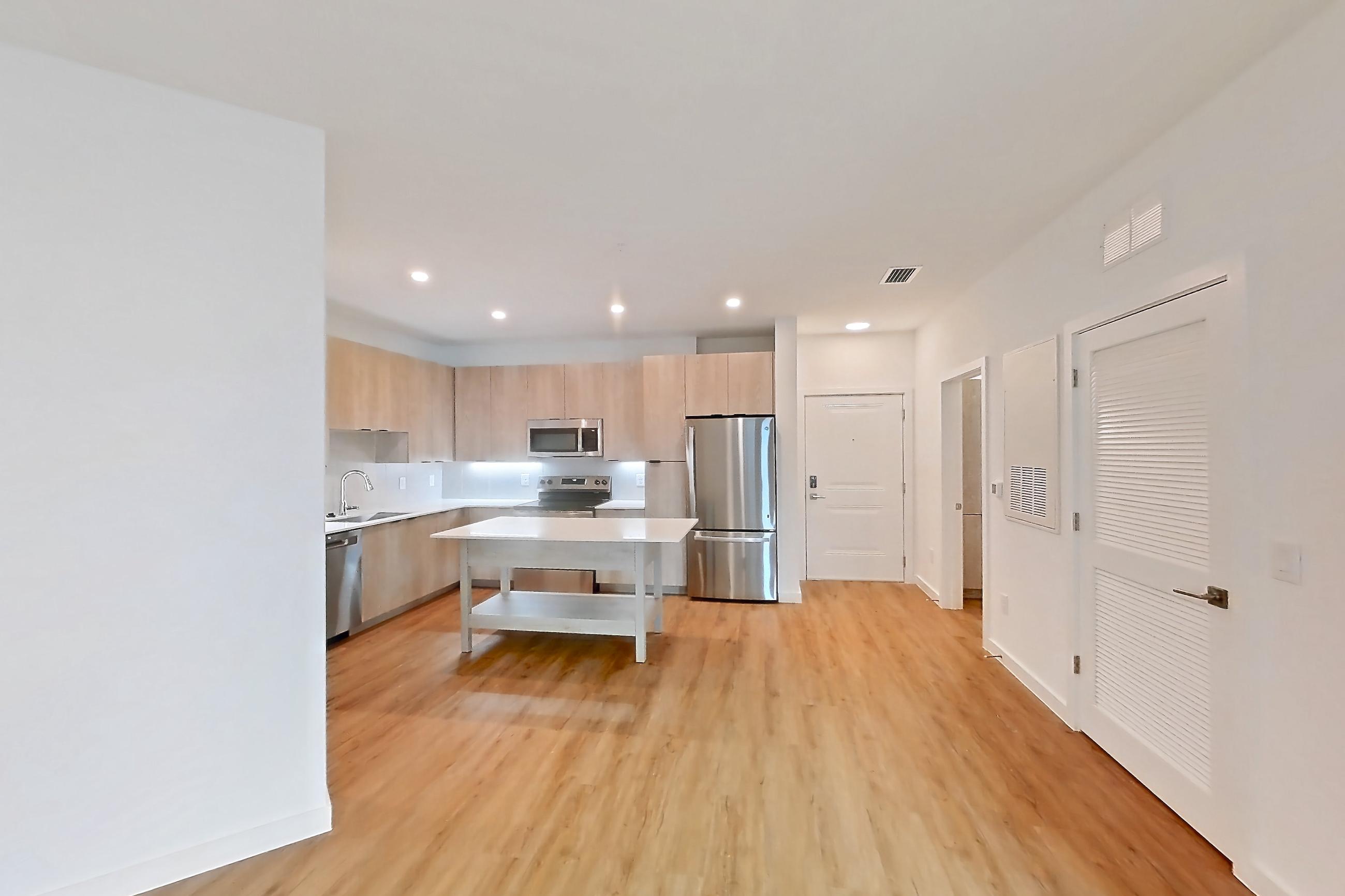 Living space in Apartment 1412 at Caroline Anclote Harbor, A2 floor plan