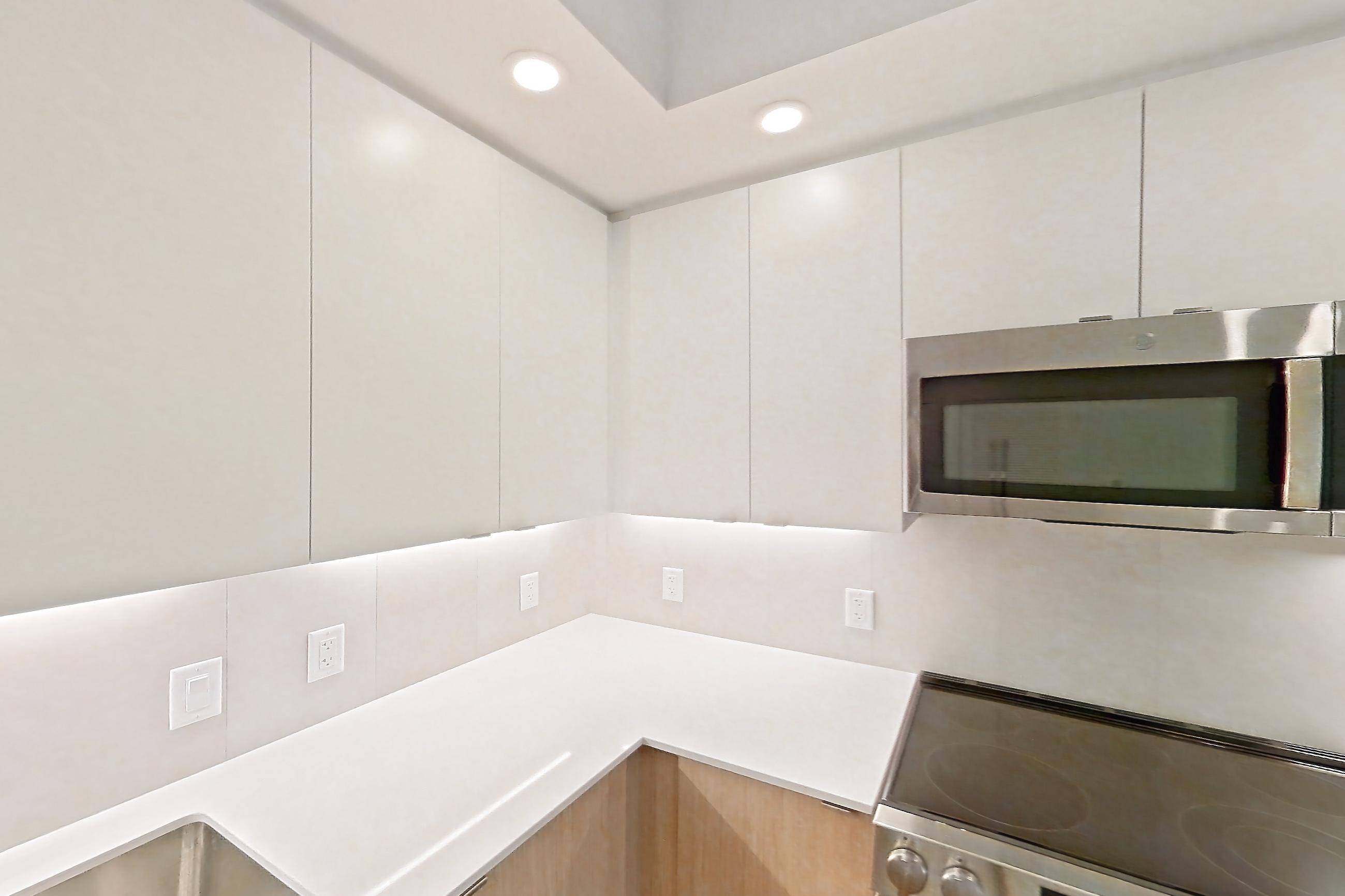 Kitchen in Apartment 108 at Caroline Pompano Beach, A4 floor plan