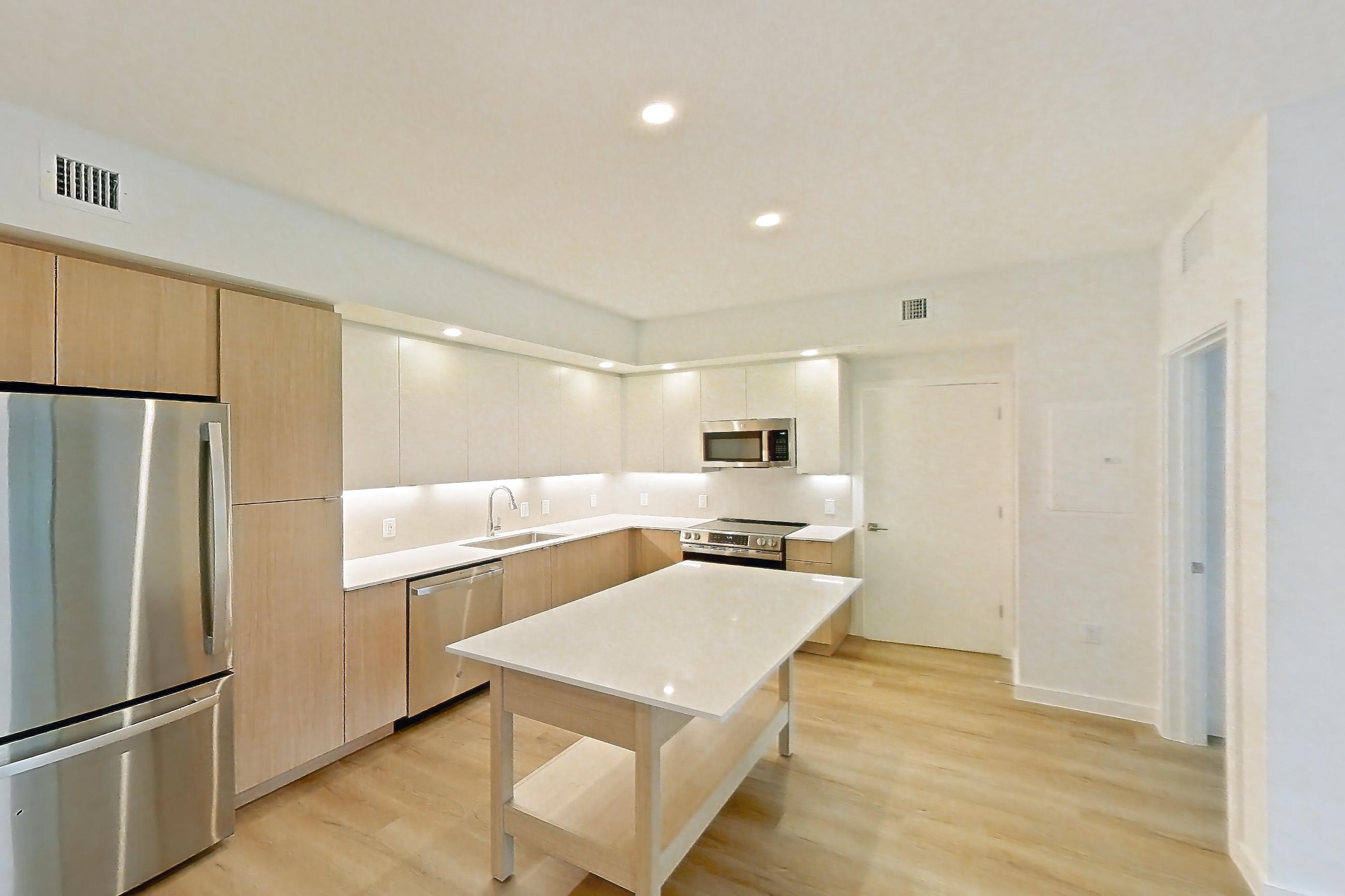 Living space in Apartment 108 at Caroline Pompano Beach, A4 floor plan