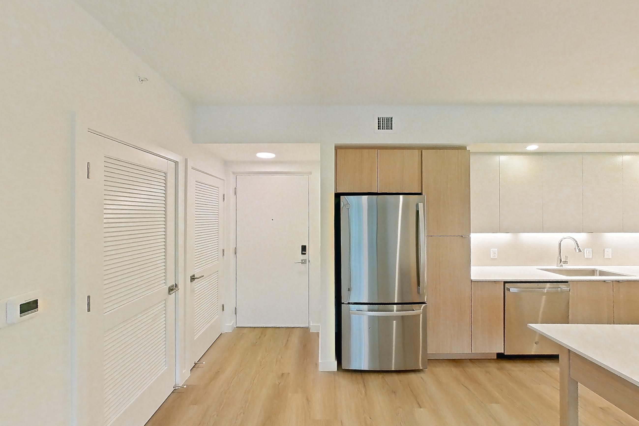 Living space in Apartment 108 at Caroline Pompano Beach, A4 floor plan