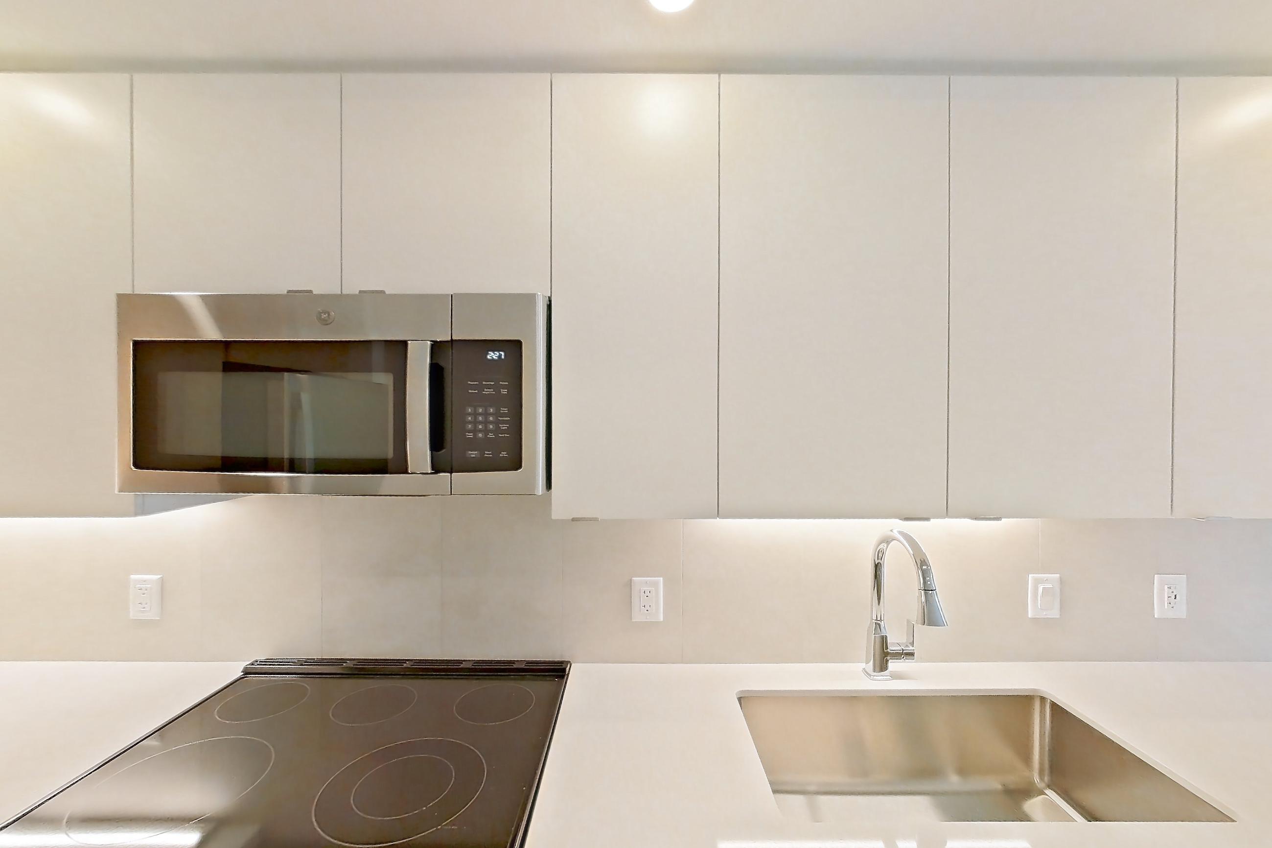 Kitchen in Apartment 204 at Caroline Pompano Beach, A2 floor plan