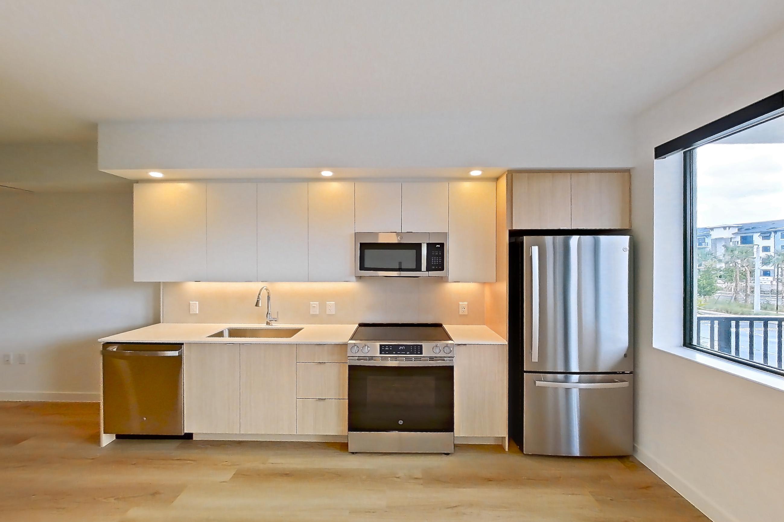 Living room in Apartment 209 at Caroline Pompano Beach, ST floor plan