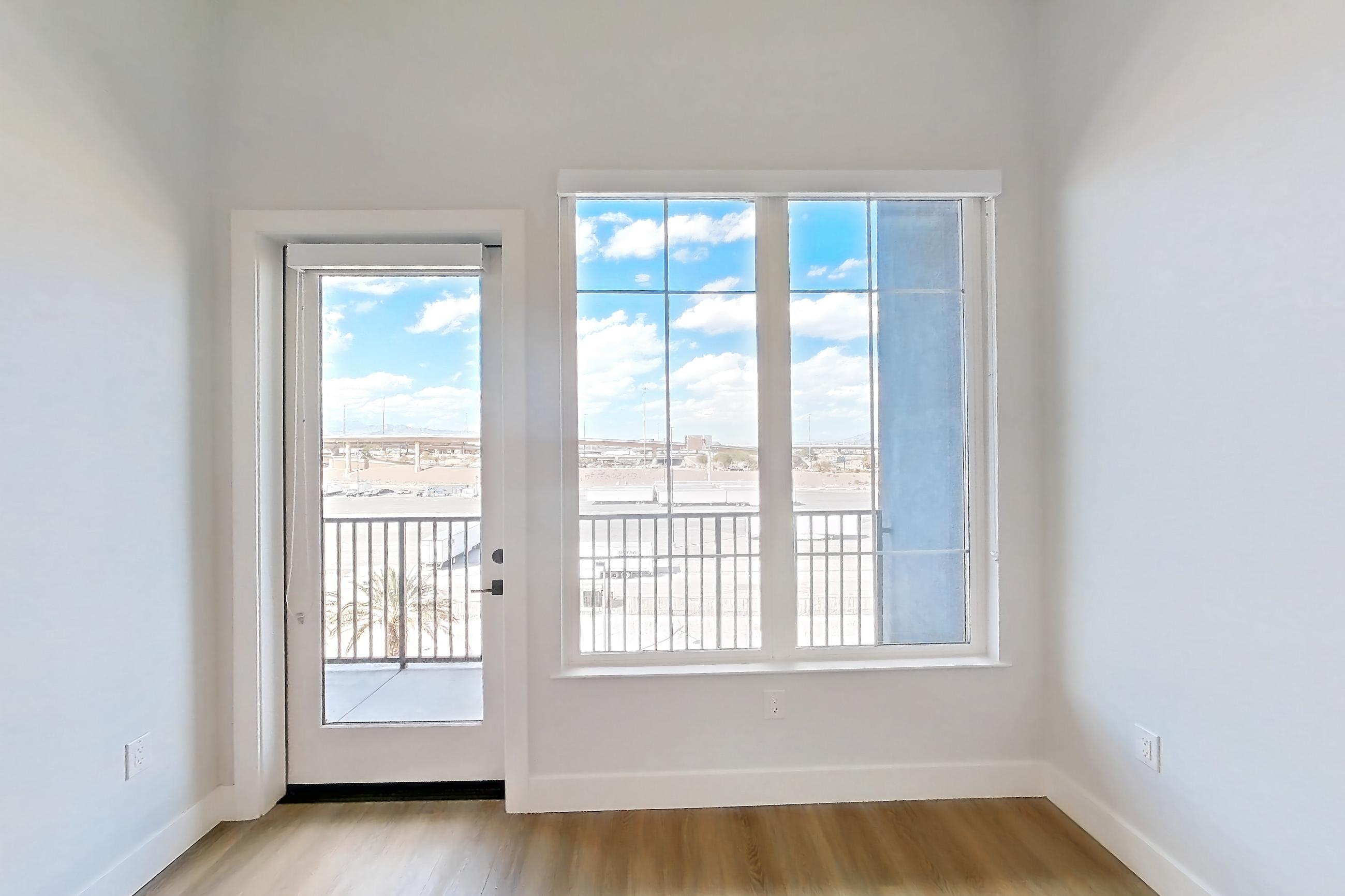 Living room in Apartment 572 at Bria, JR1-1 floor plan