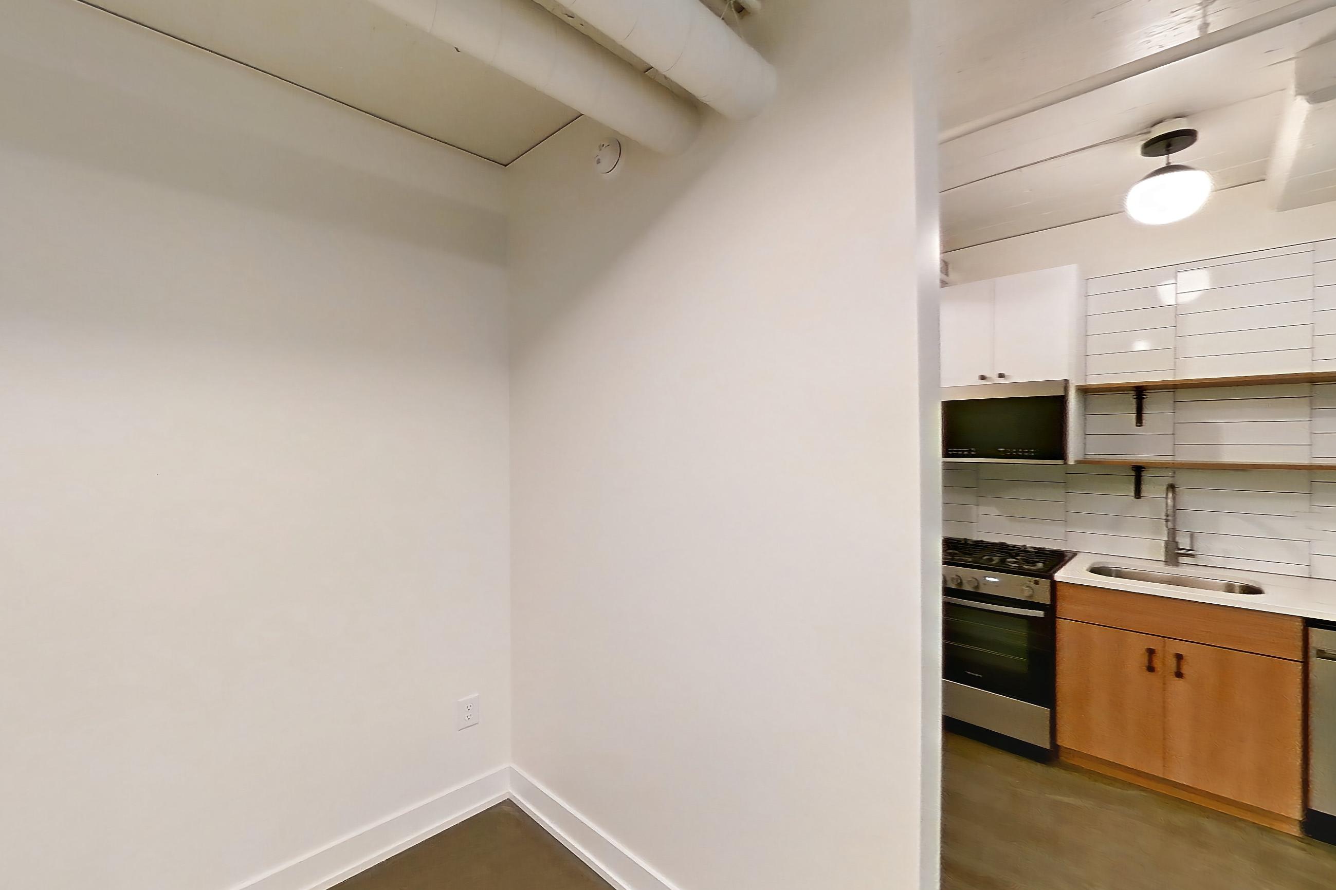 Living space, Apartment 432 at The Hall Lofts