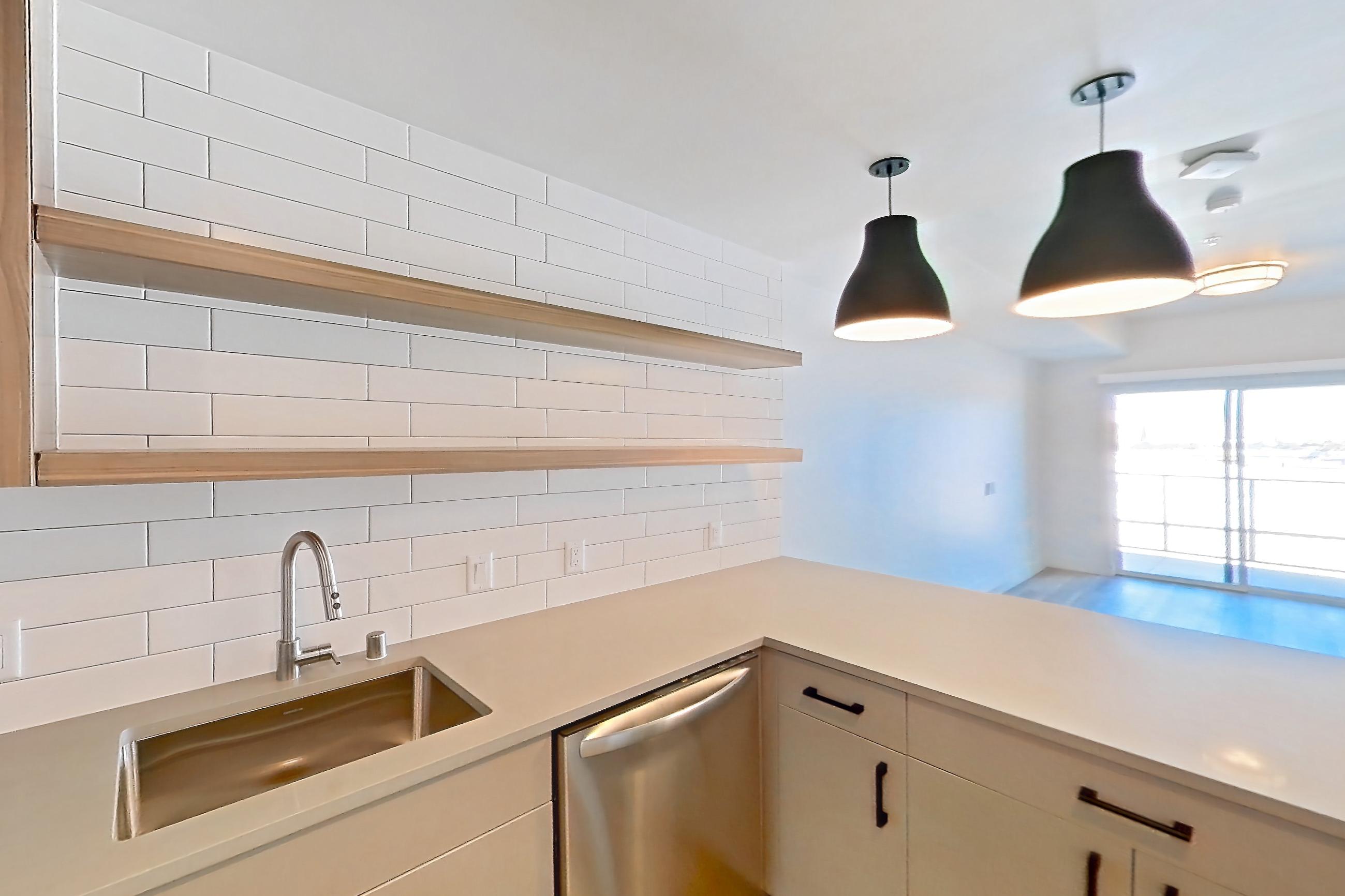 Kitchen, Apartment 416 at The Myles