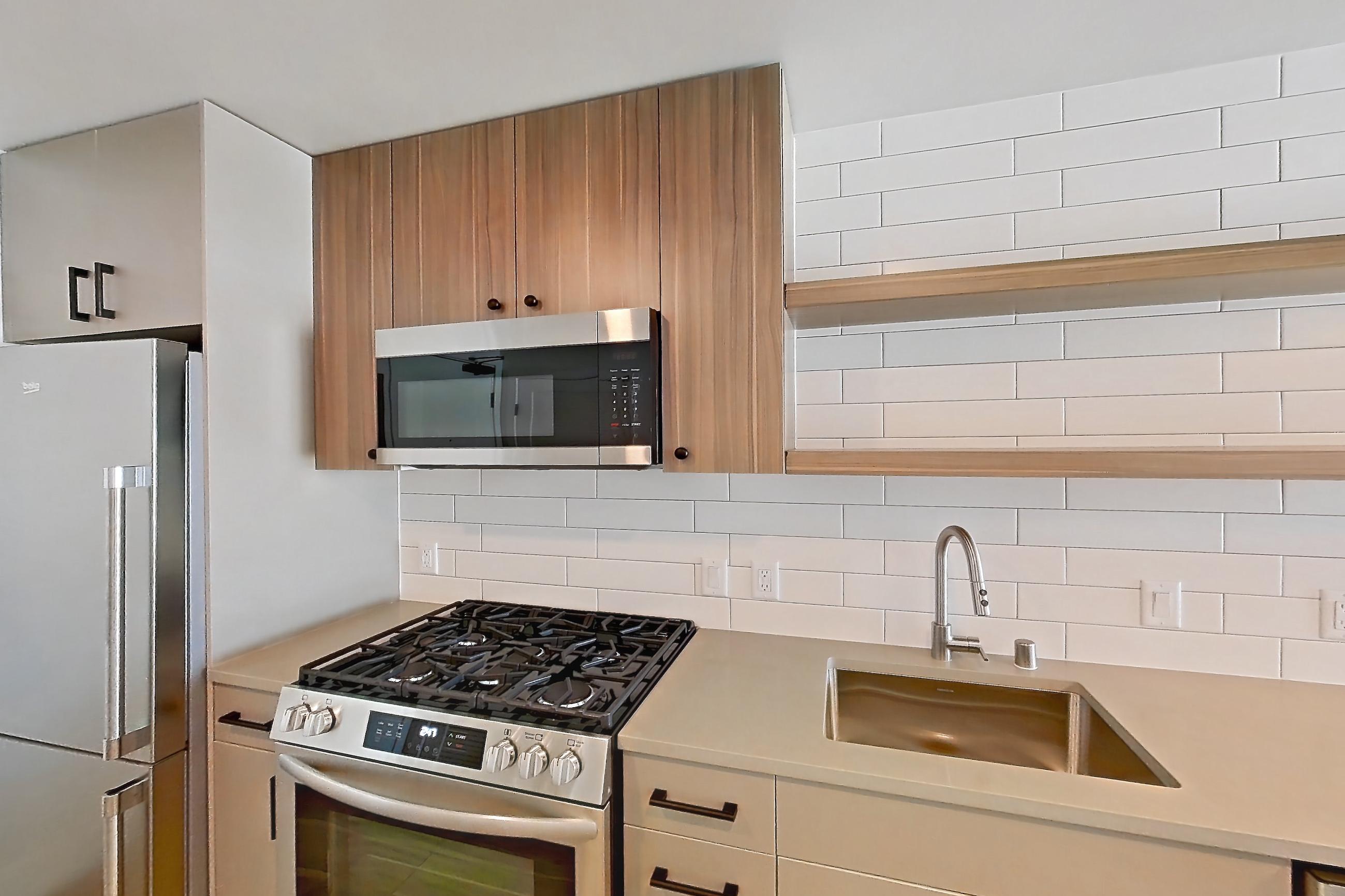 Kitchen, Apartment 416 at The Myles