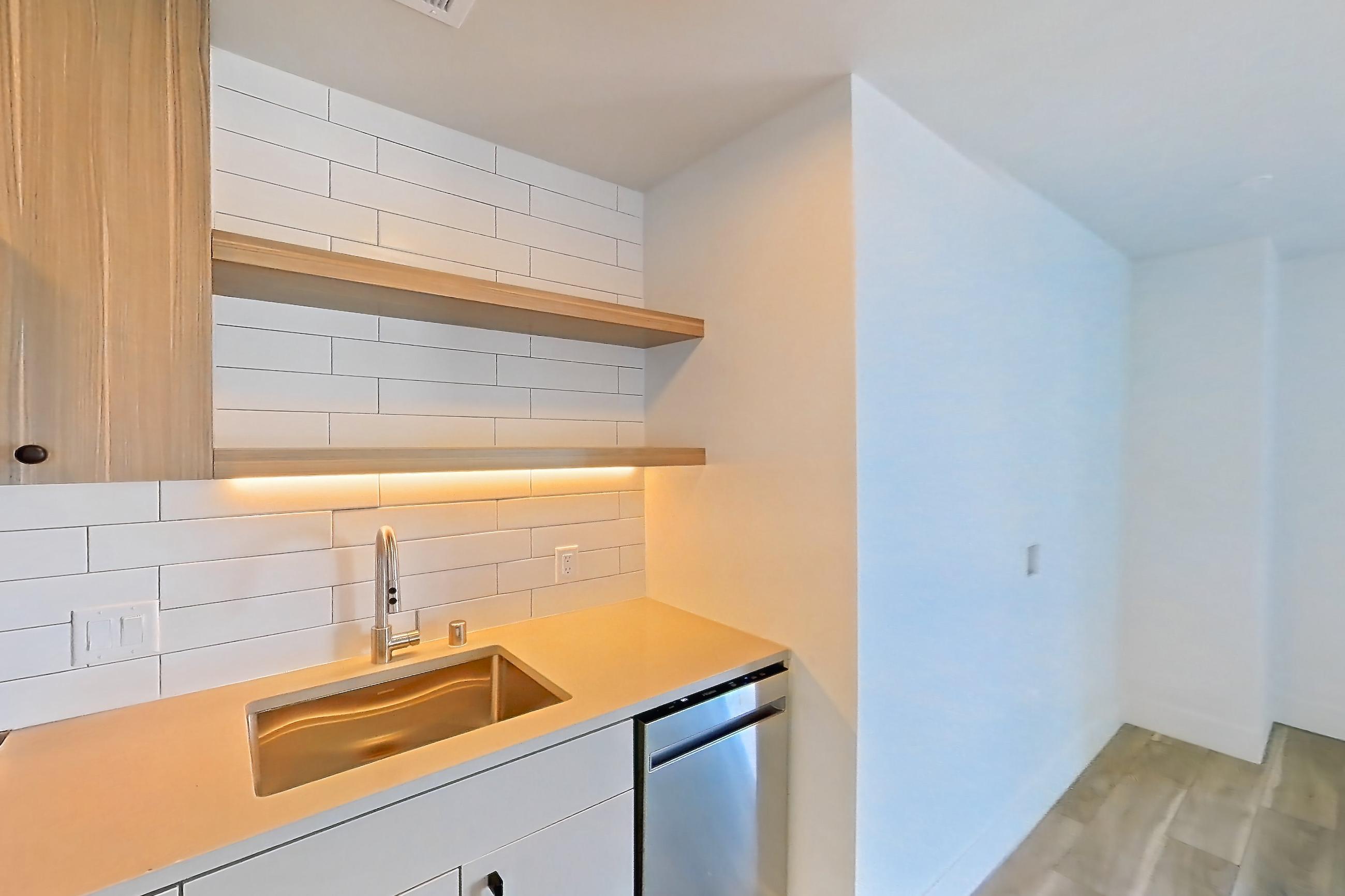 Kitchen, Apartment 418 at The Myles