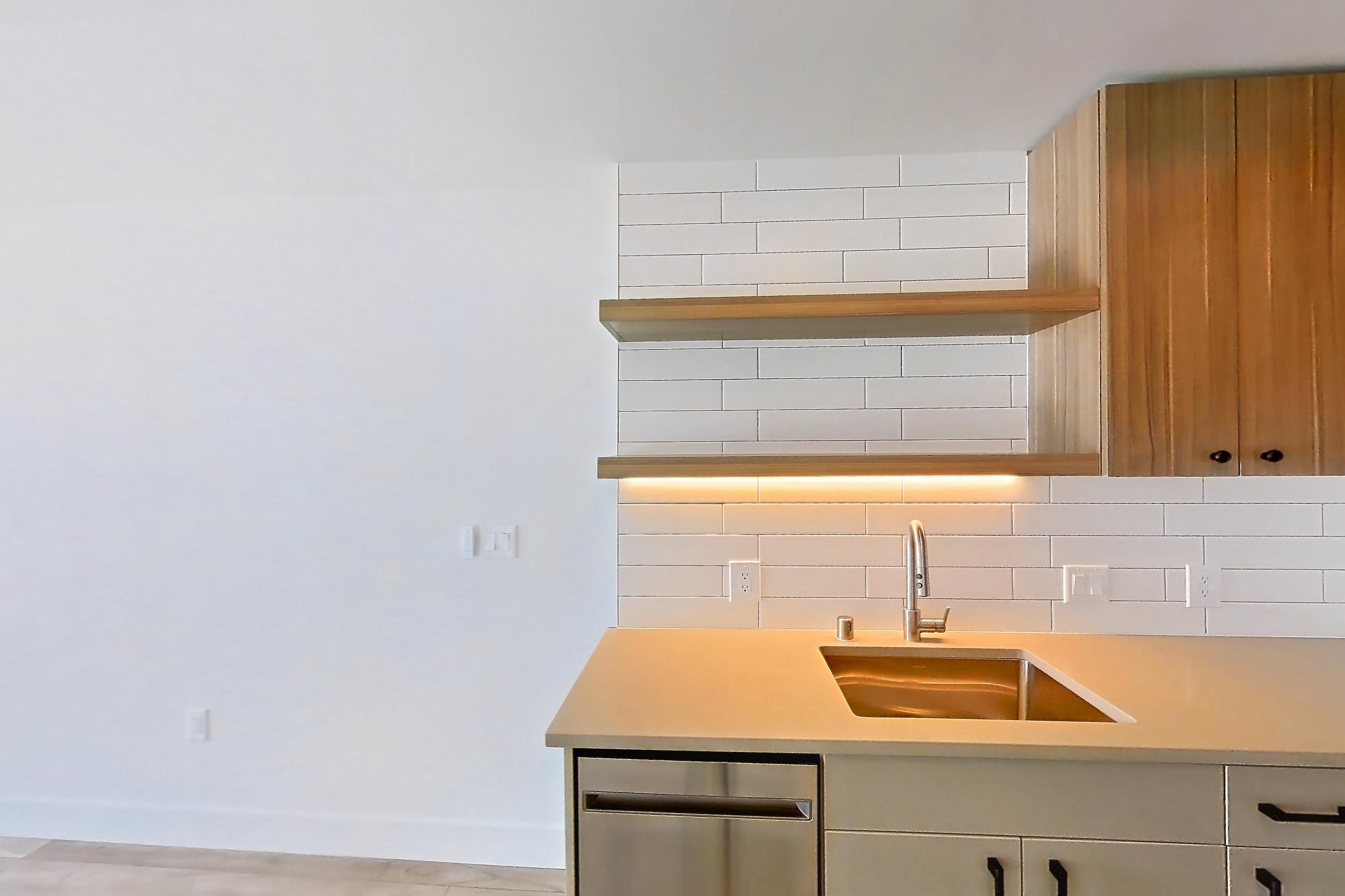 Kitchen, Apartment 426 at The Myles