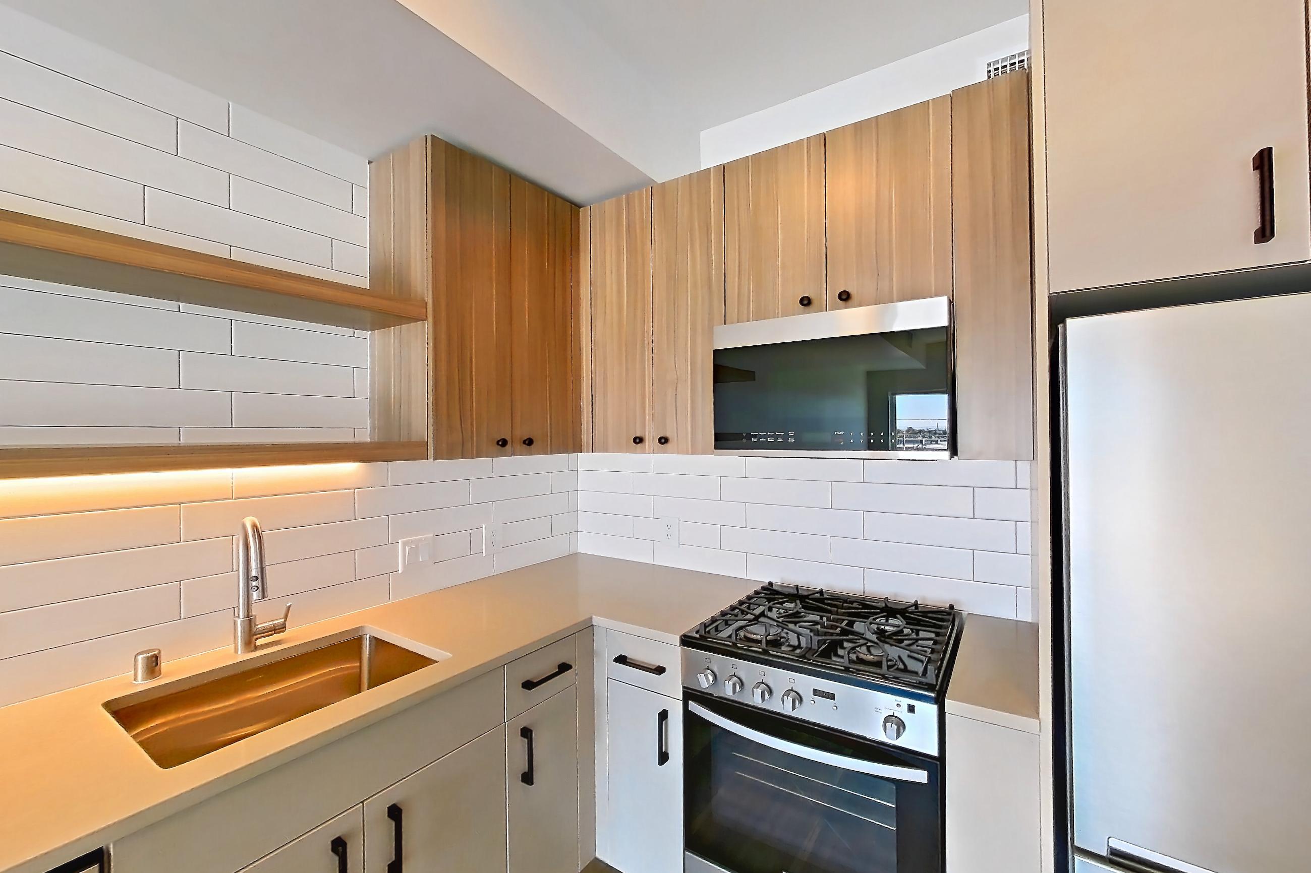 Kitchen, Apartment 426 at The Myles