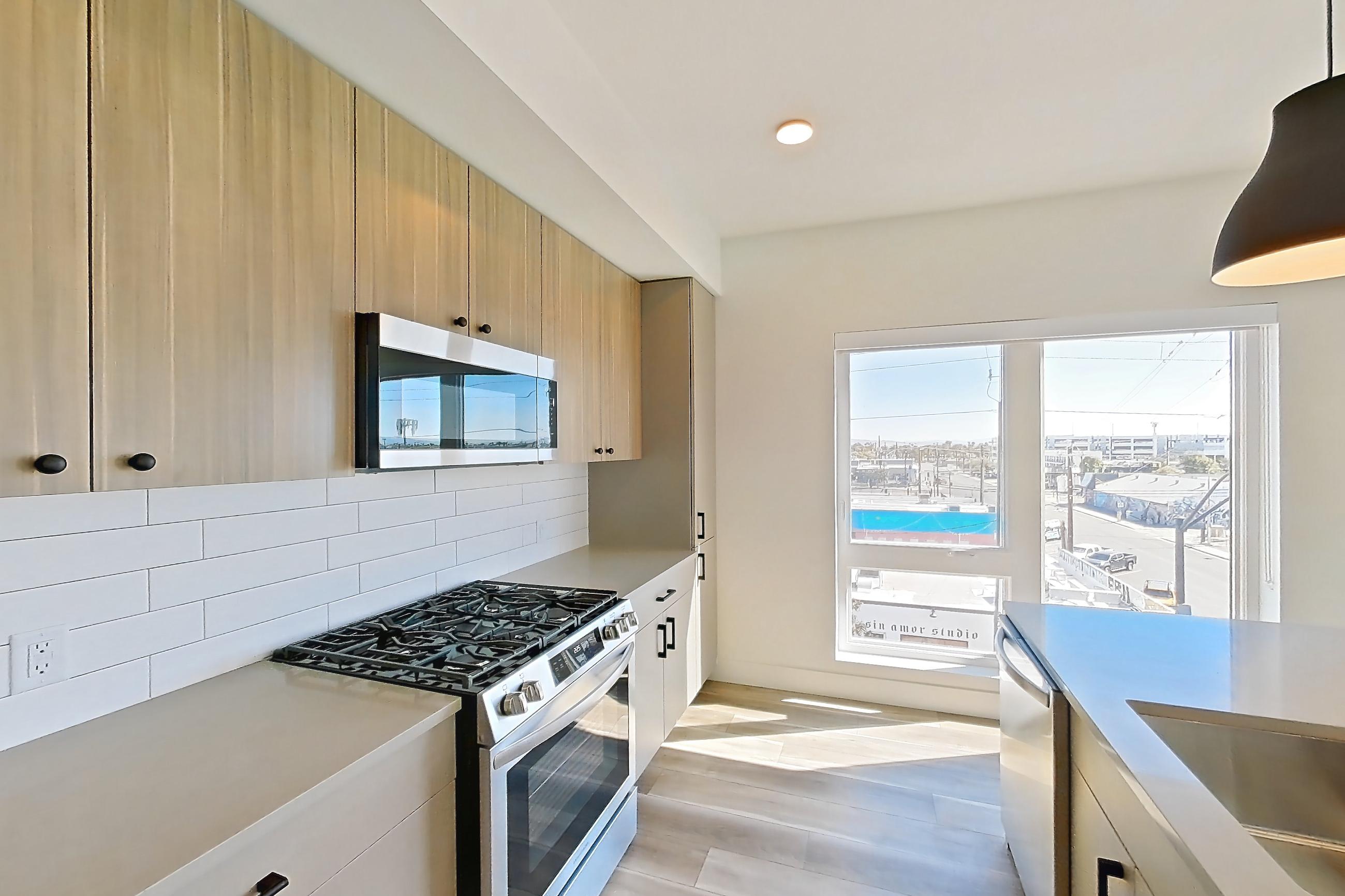 Kitchen, Apartment 431 at The Myles