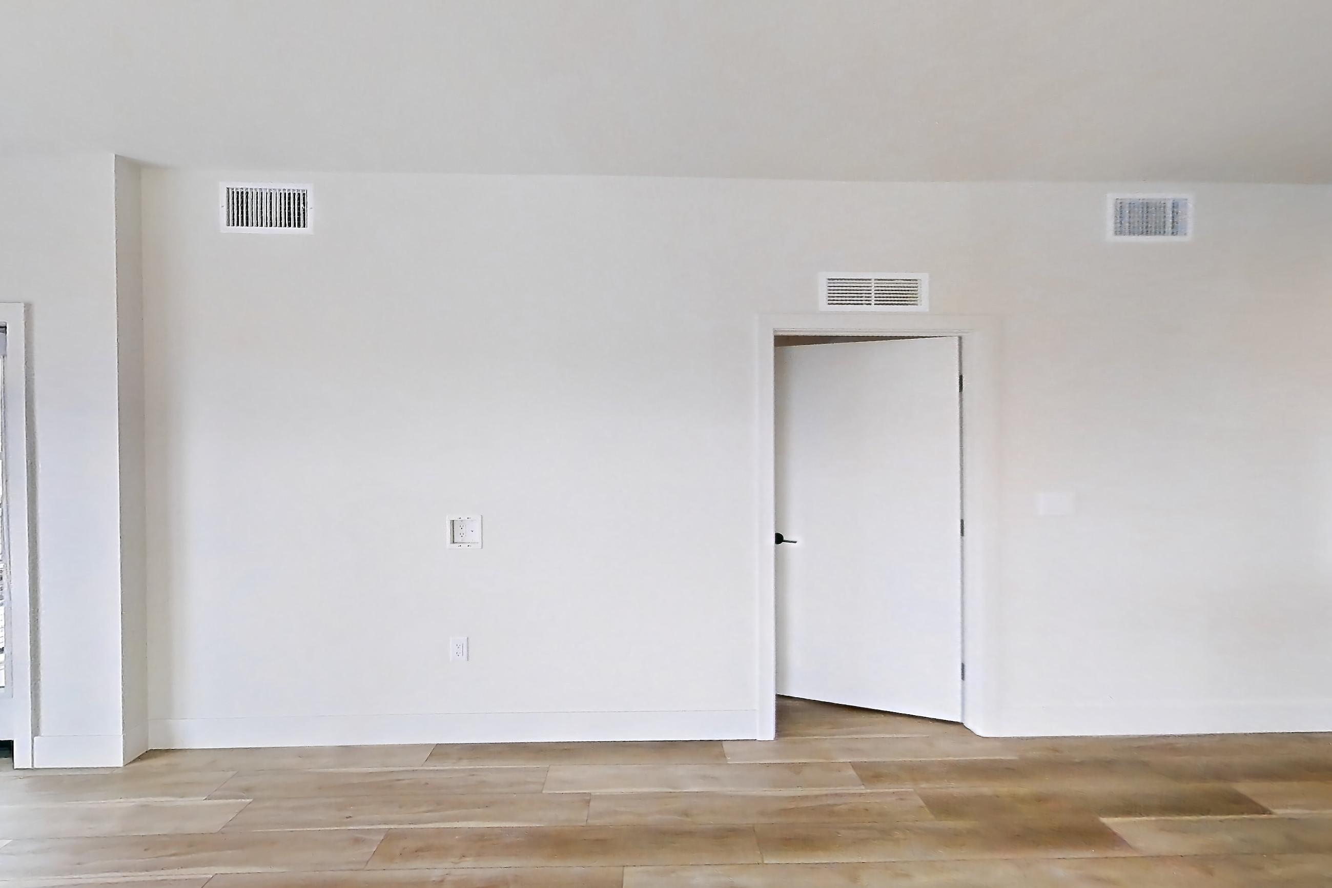 Living room, Apartment 456 at The Myles