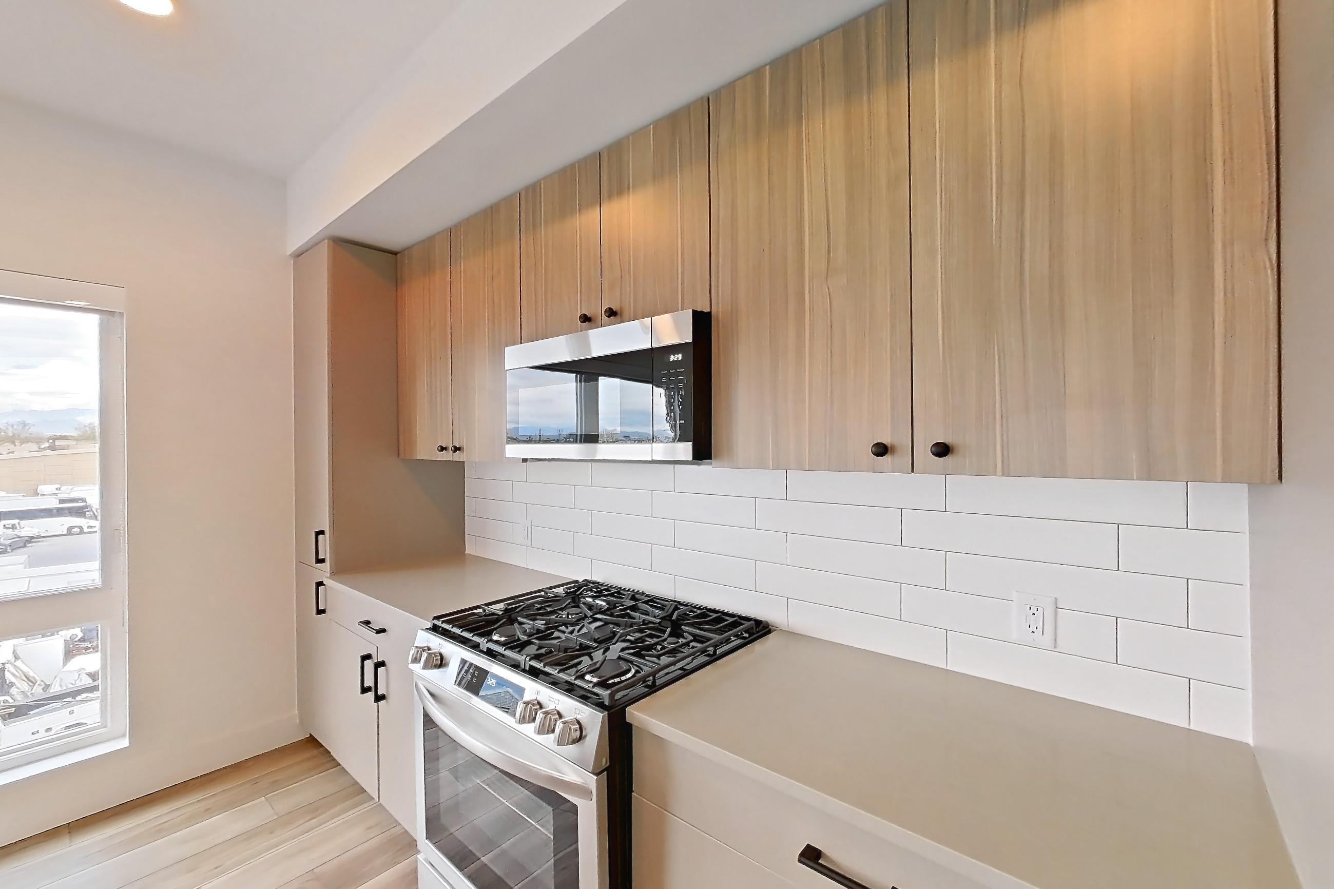Kitchen, Apartment 458 at The Myles