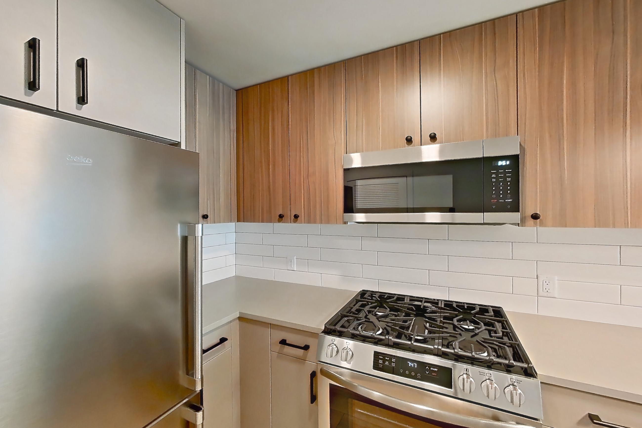 Kitchen, Apartment 502 at The Myles
