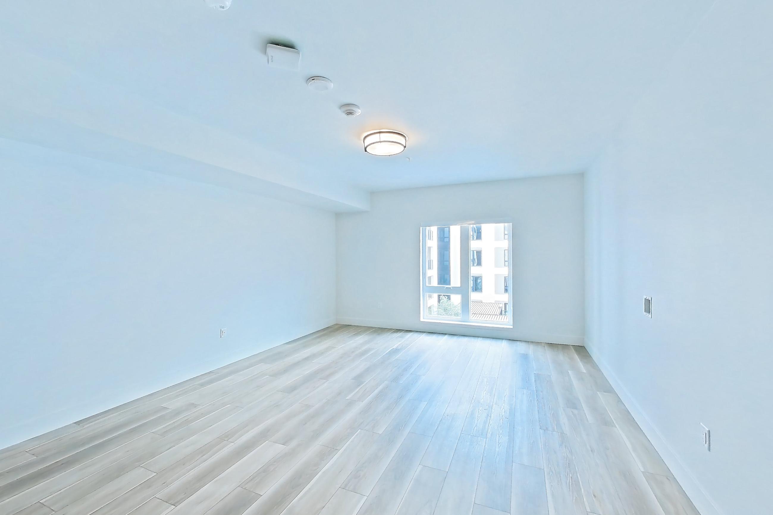 Living room, Apartment 503 at The Myles