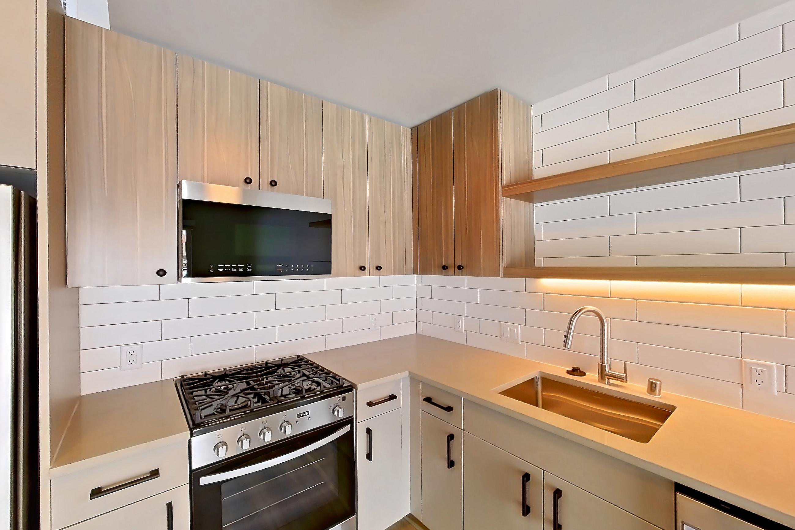 Kitchen, Apartment 508 at The Myles