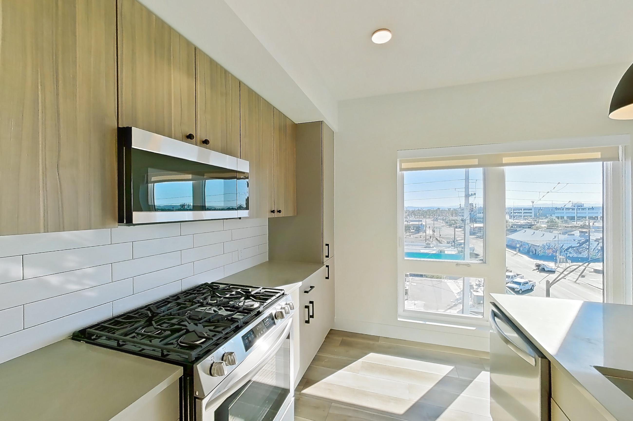 Kitchen, Apartment 531 at The Myles