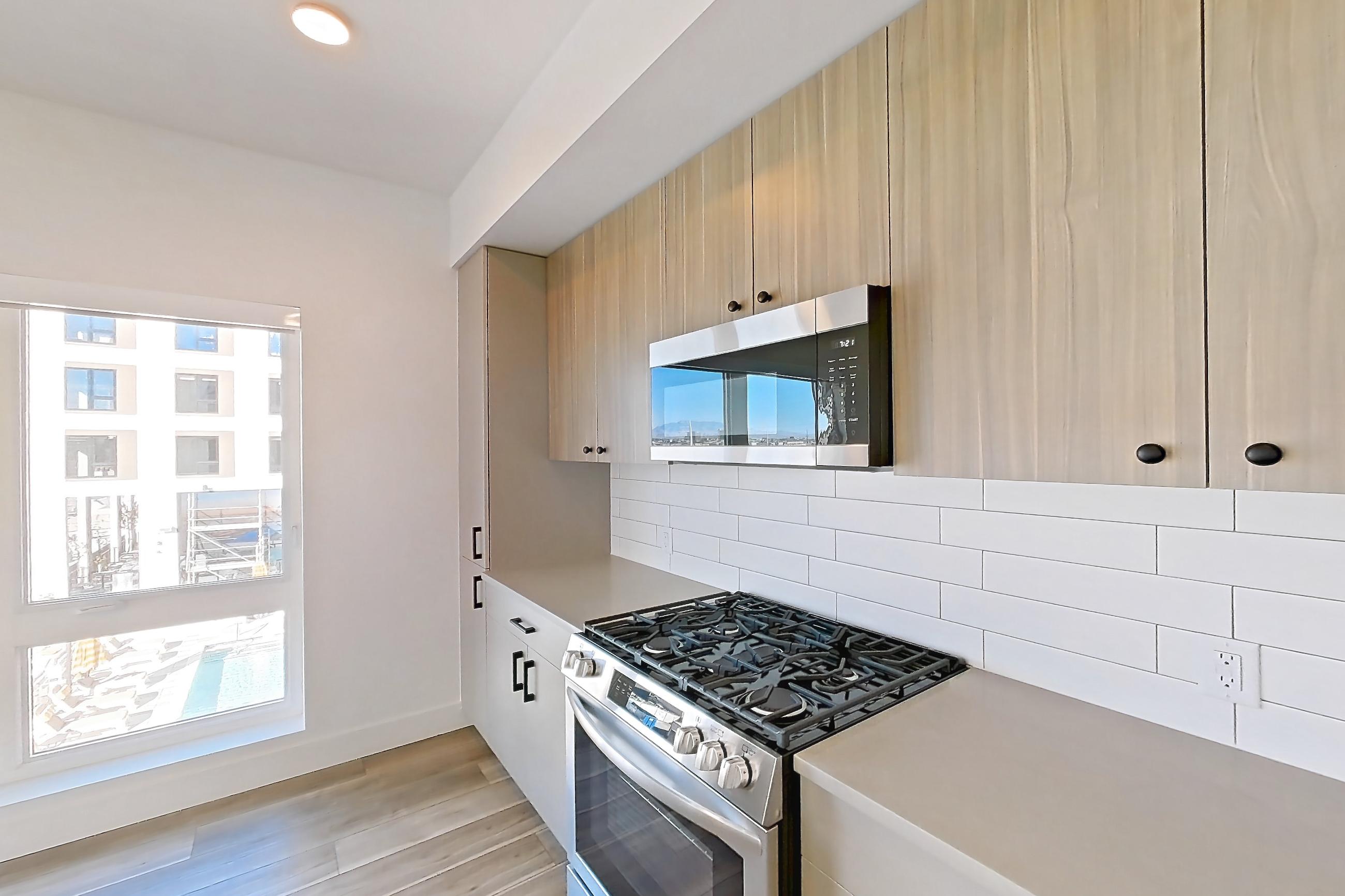 Kitchen, Apartment 533 at The Myles
