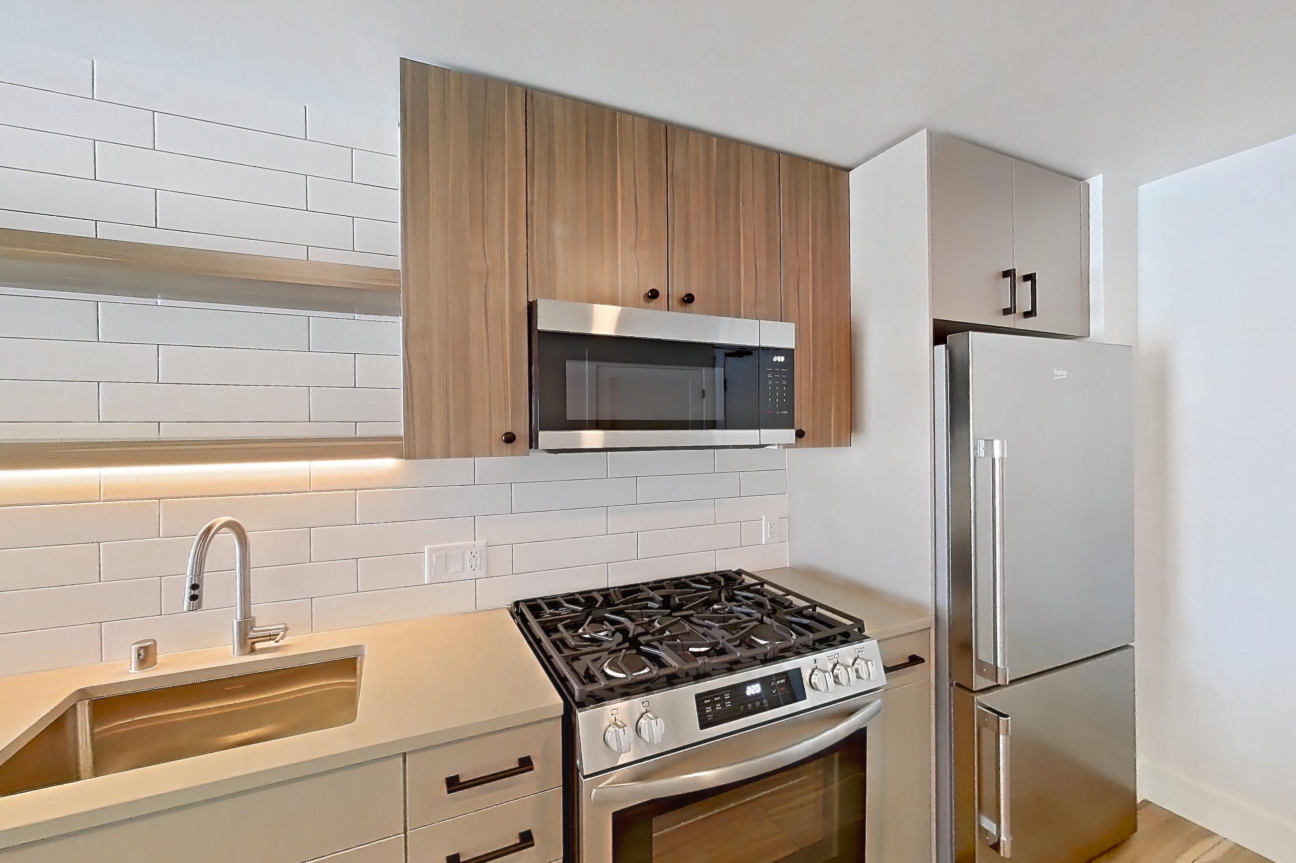Kitchen, Apartment 534 at The Myles
