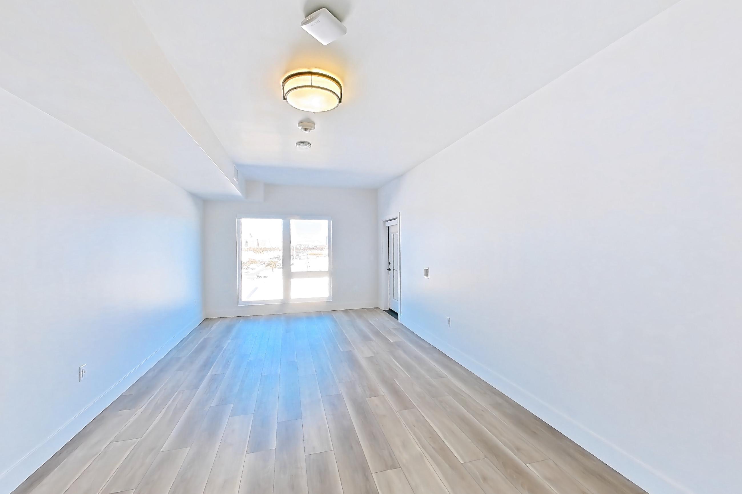 Living room, Apartment 537 at The Myles