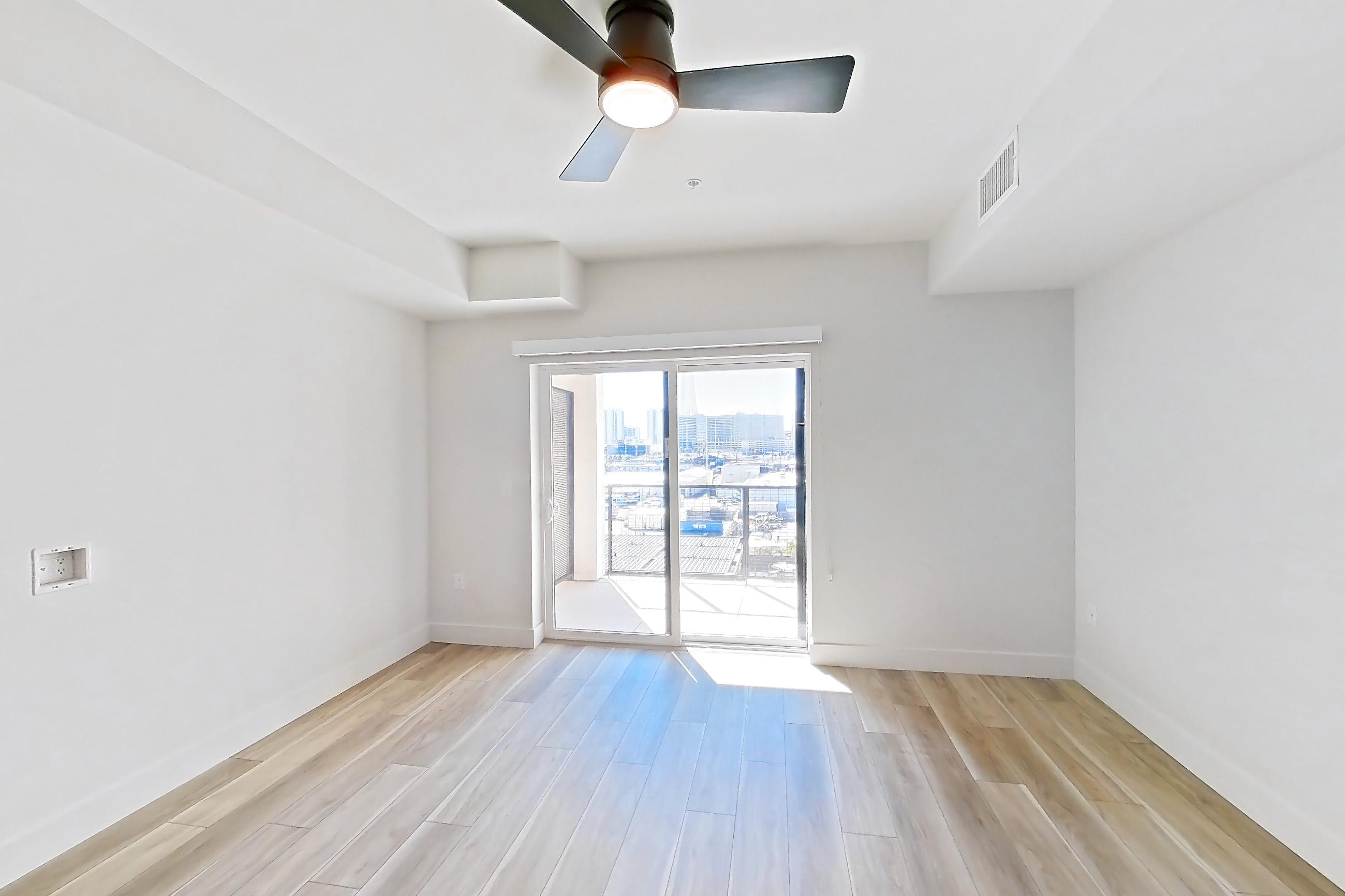 Living space, Apartment 544 at The Myles