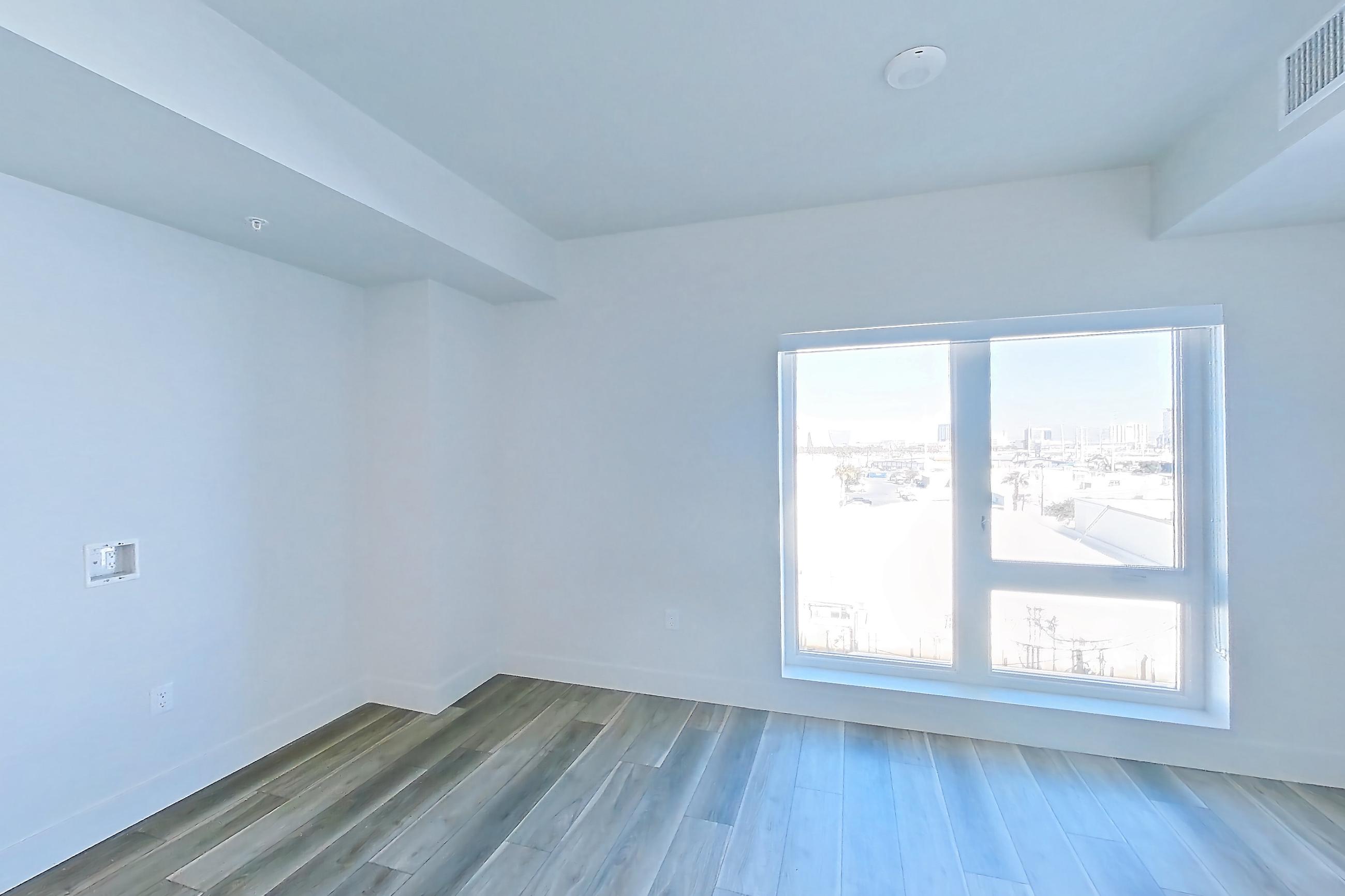 Living space, Apartment 545 at The Myles