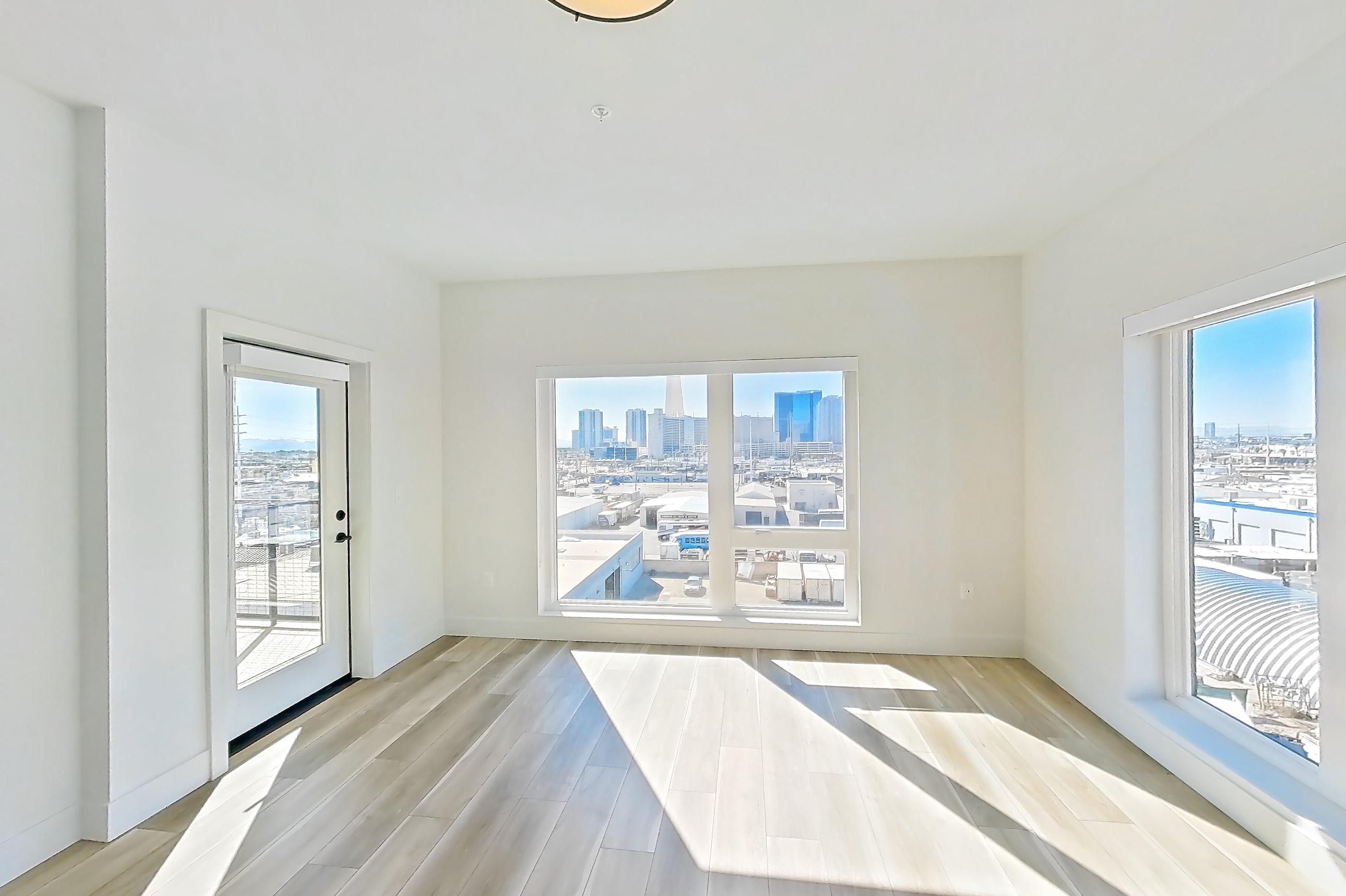 Living room in Apartment 607 at The Myles, D6 floor plan