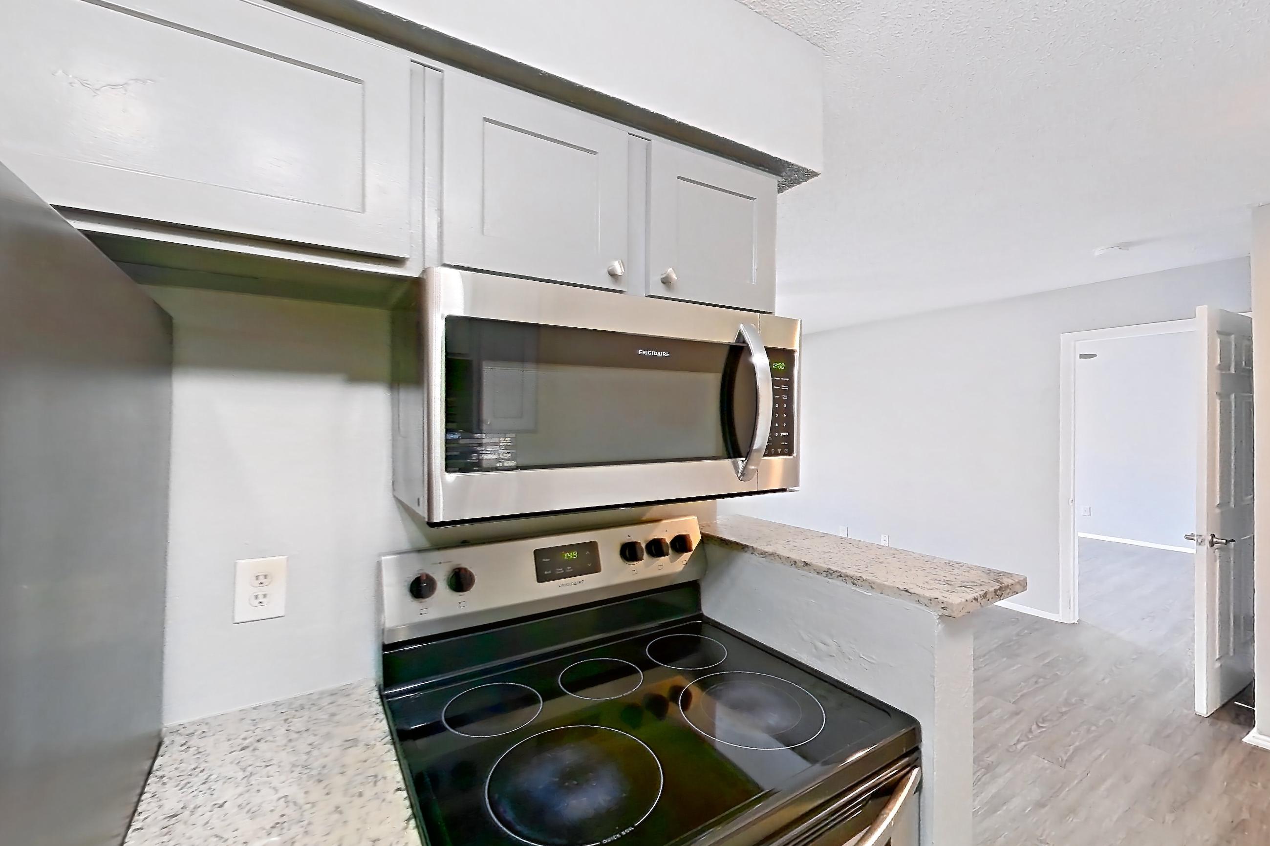 Kitchen in Apartment 608 at Marine Creek Apartments, A floor plan