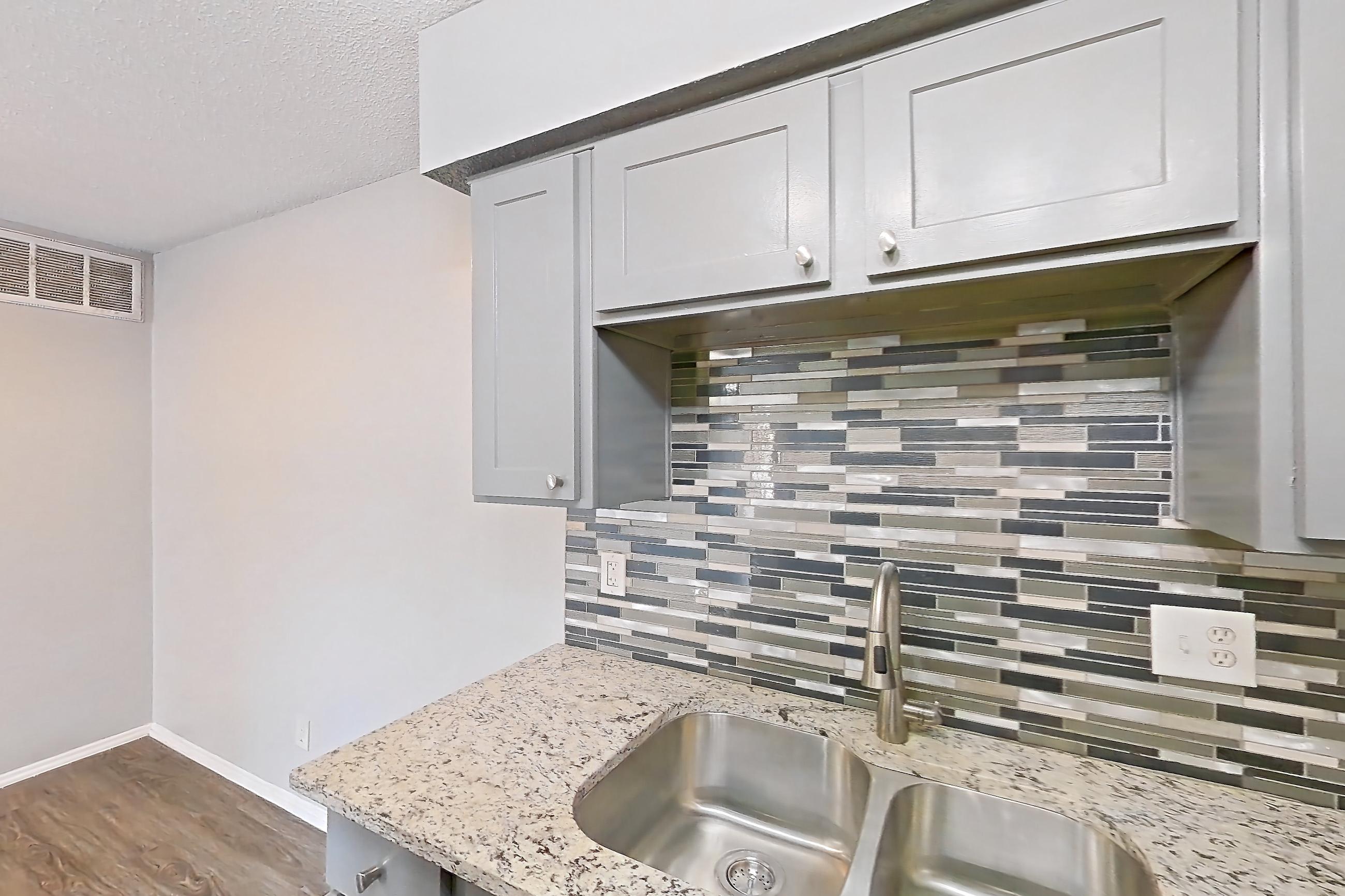 Kitchen in Apartment 608 at Marine Creek Apartments, A floor plan