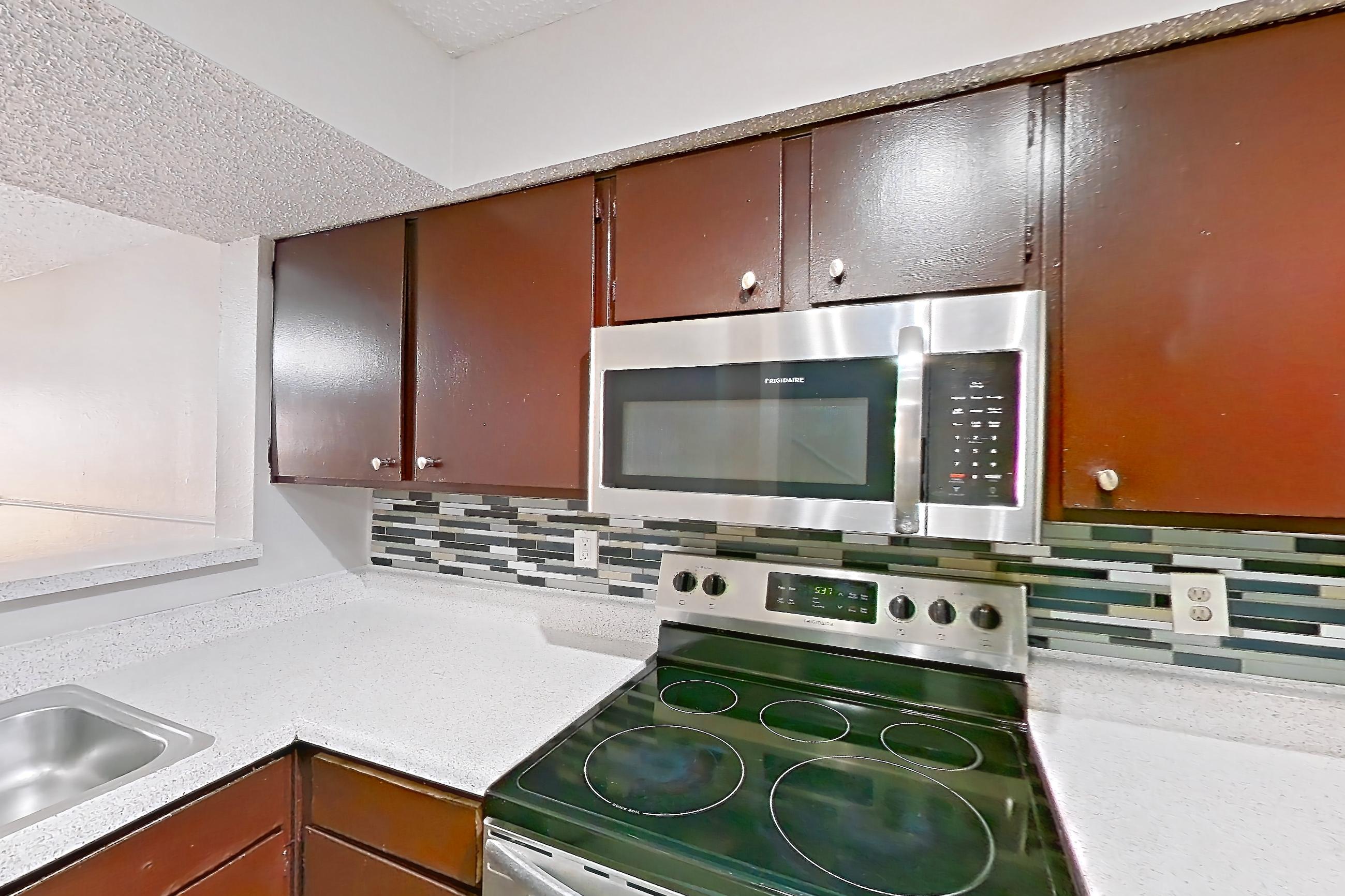 Kitchen in Apartment 1113 at Marine Creek Apartments, D floor plan