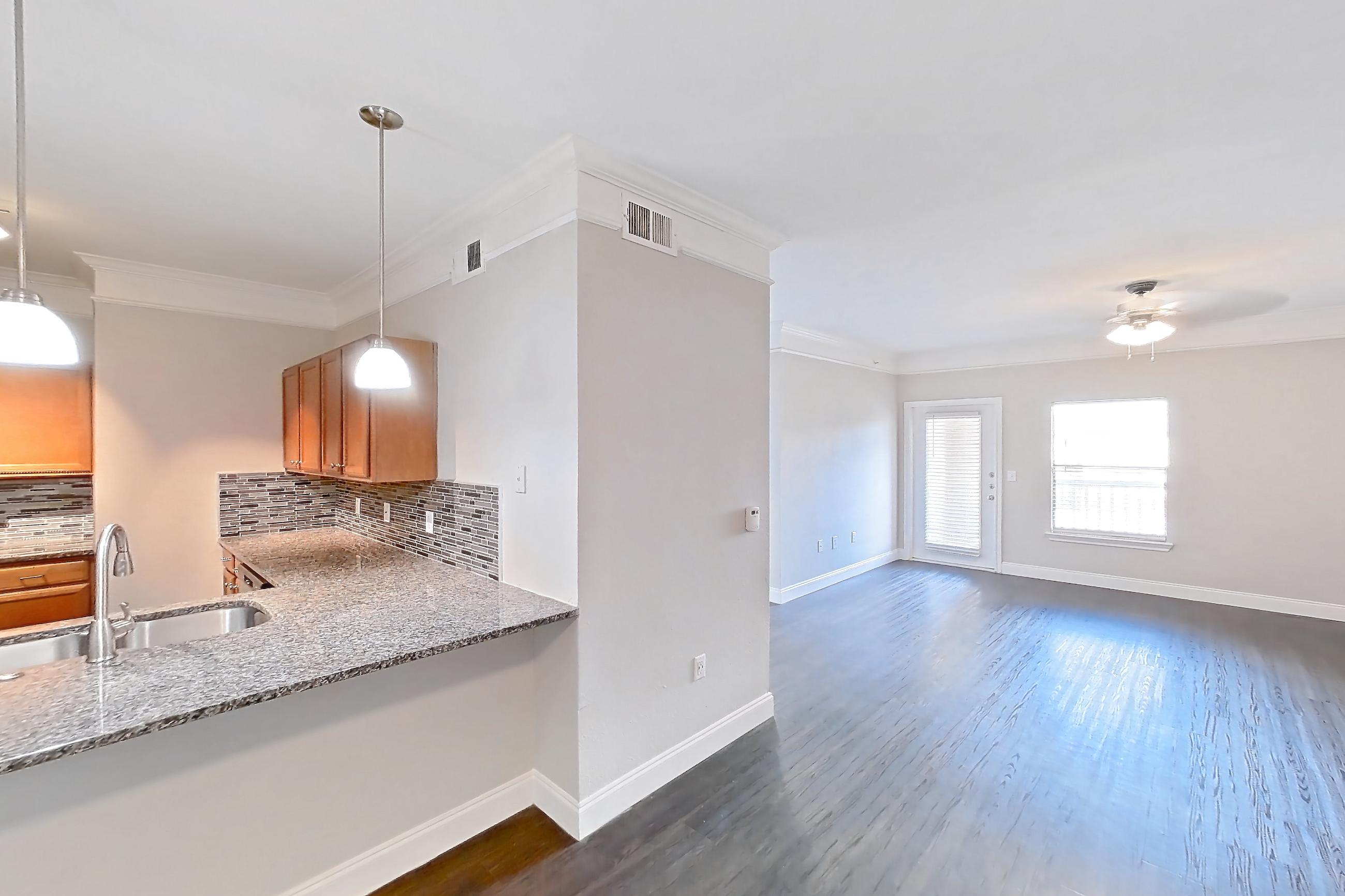 Living space in Apartment 3306 at Terraces at Fall Creek, C1 floor plan