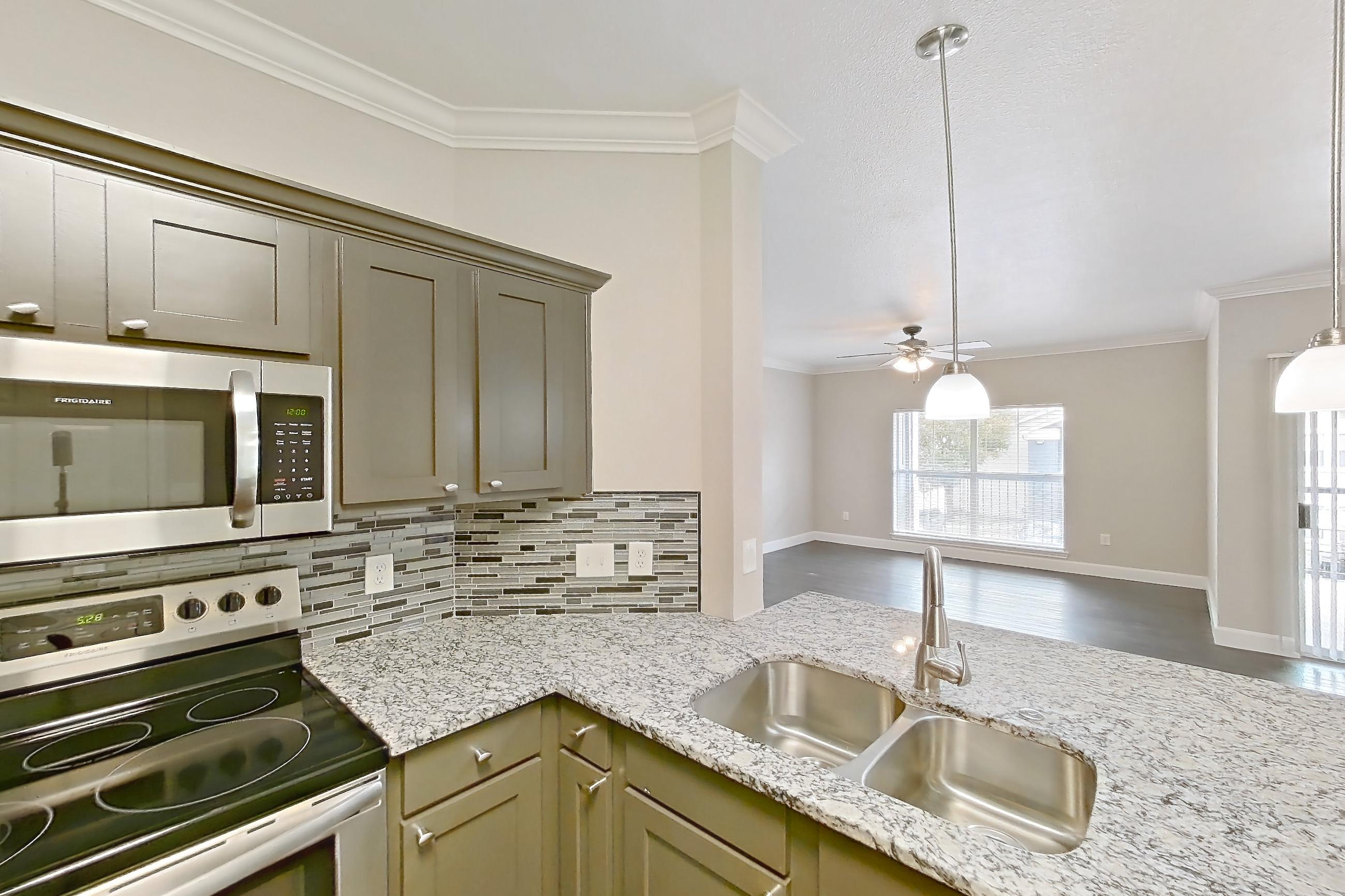 Kitchen in Apartment 1426 at Residences at River Park West, C1 floor plan