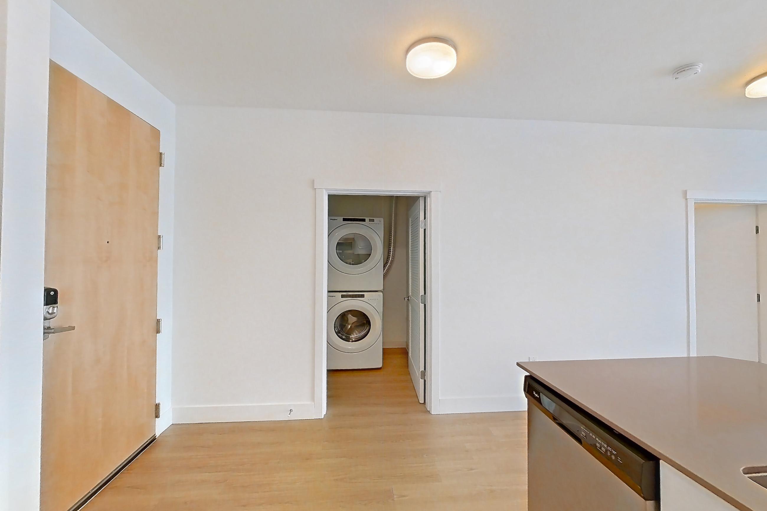 Kitchen in a A40 floor plan unit, representative of Unit 444 at The Waymark