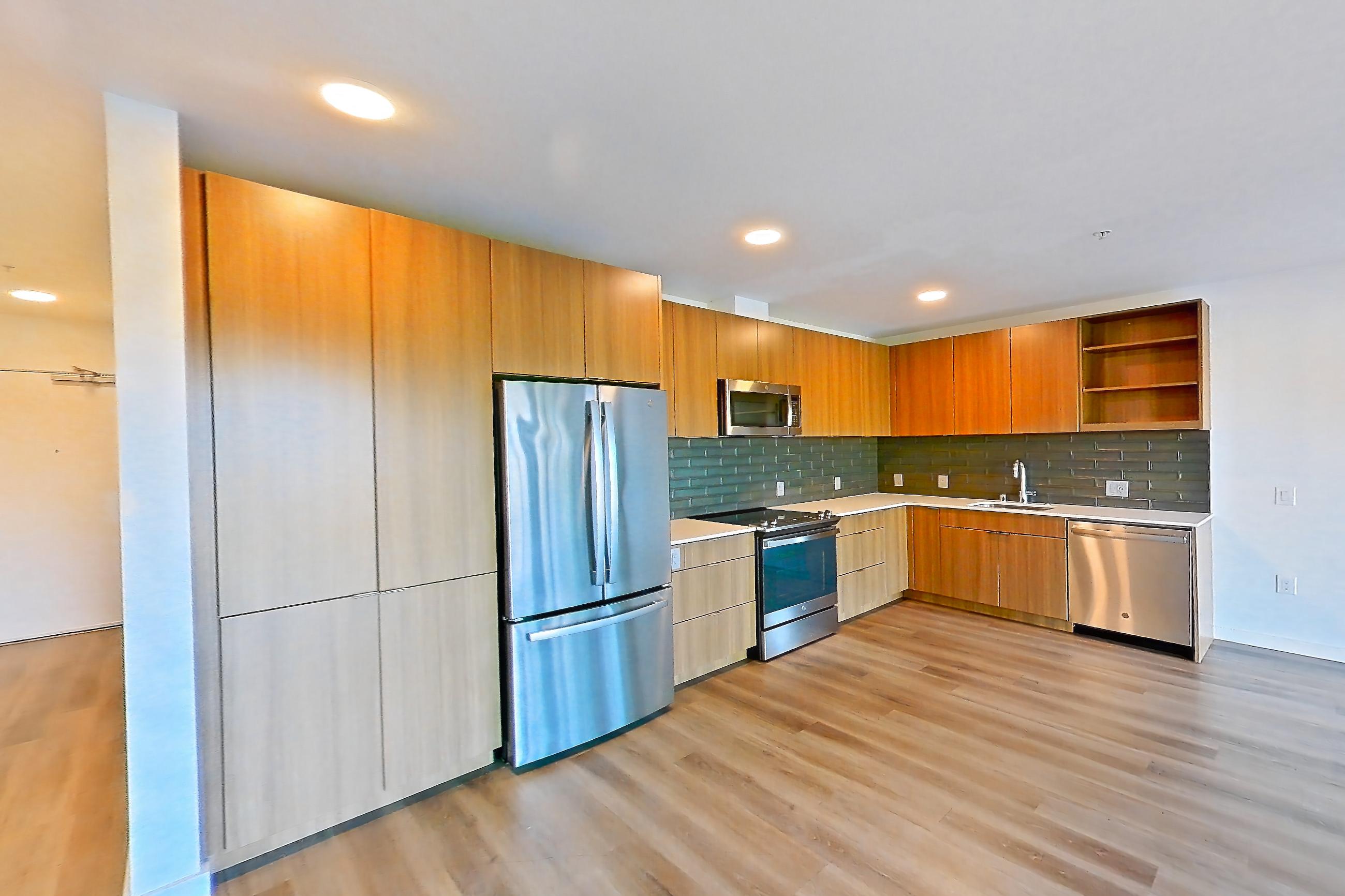 Living space, Apartment P110 at Arlo