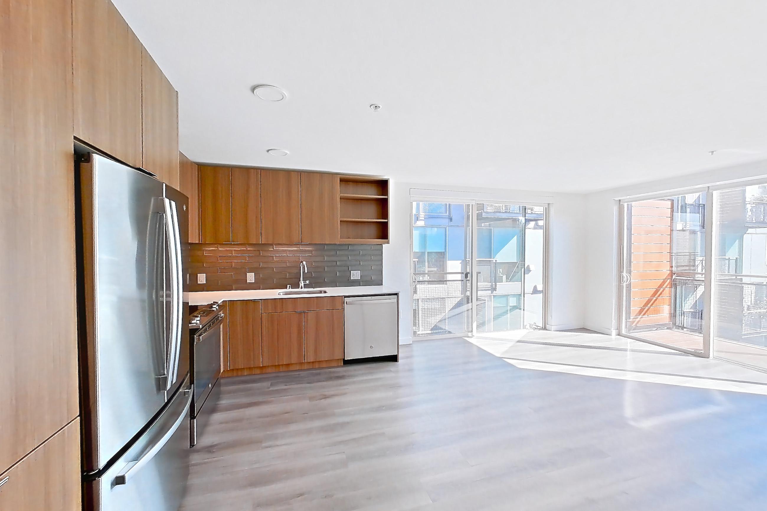 Living space in a C6 floor plan unit, representative of Unit 383 at Arlo